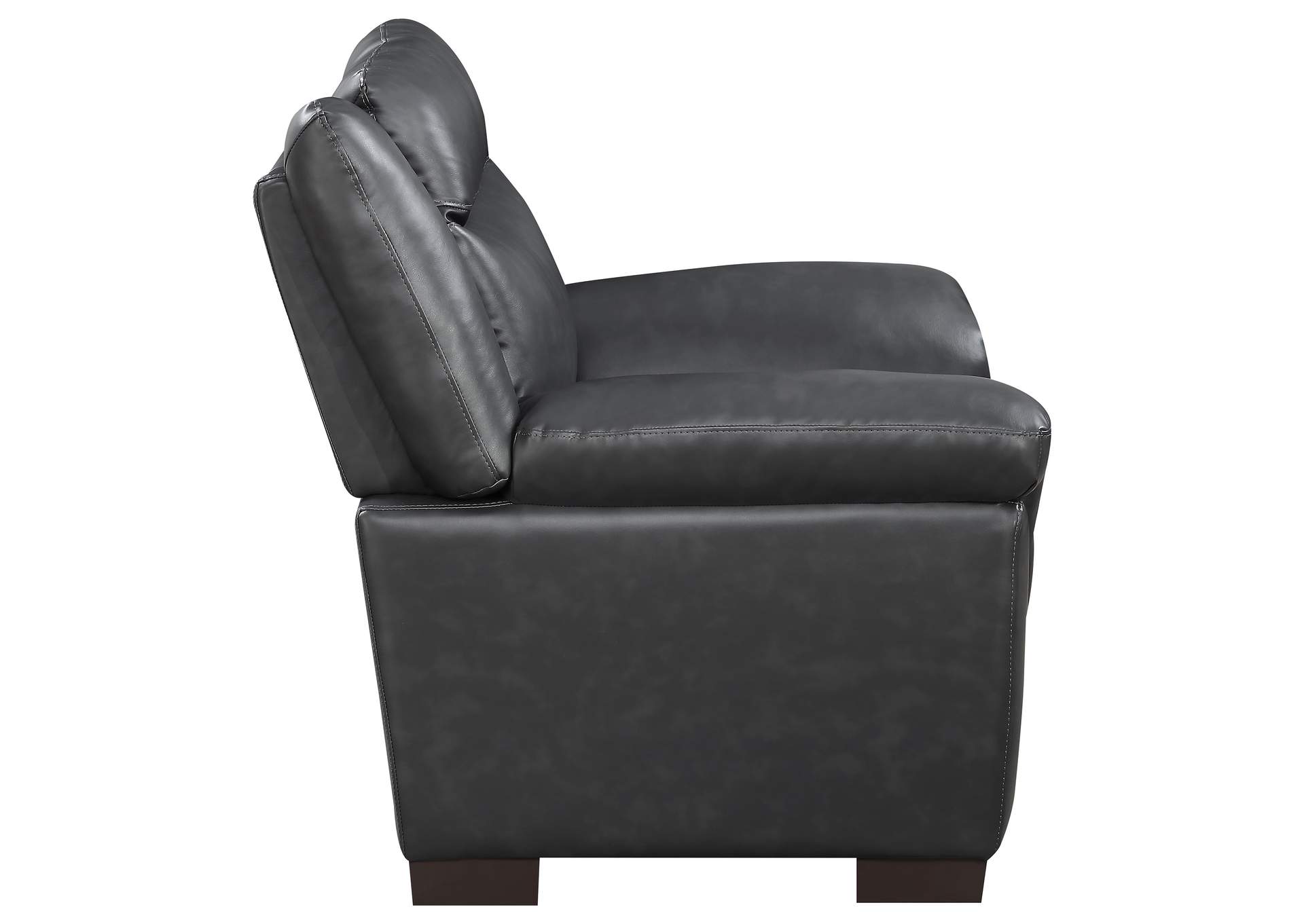 Arabella Pillow Top Upholstered Chair Grey,Coaster Furniture