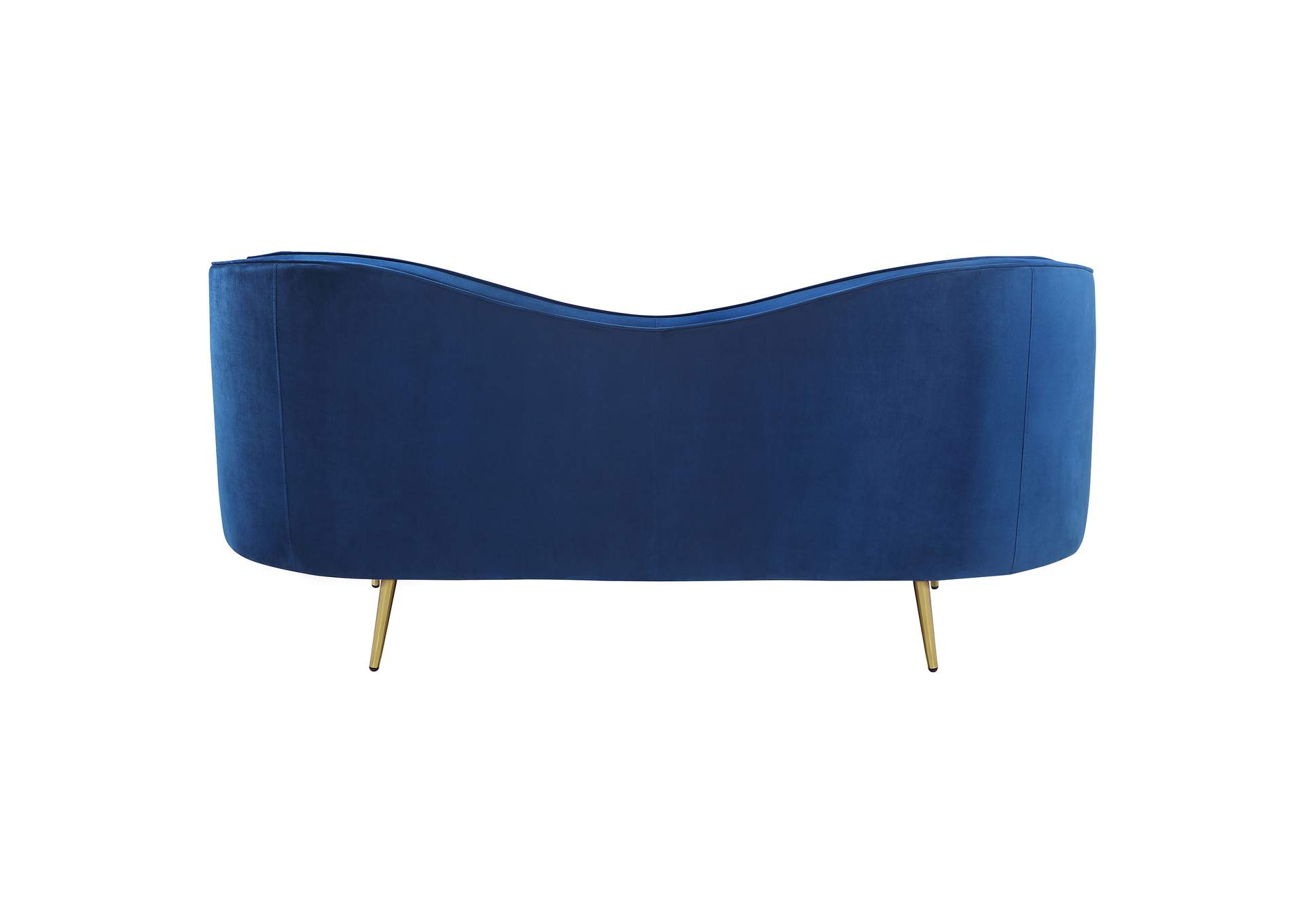 Sophia Upholstered Camel Back Loveseat Blue,Coaster Furniture