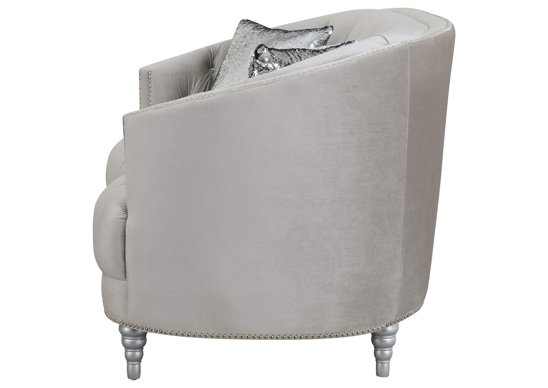 Avonlea Sloped Arm Tufted Sofa Grey,Coaster Furniture