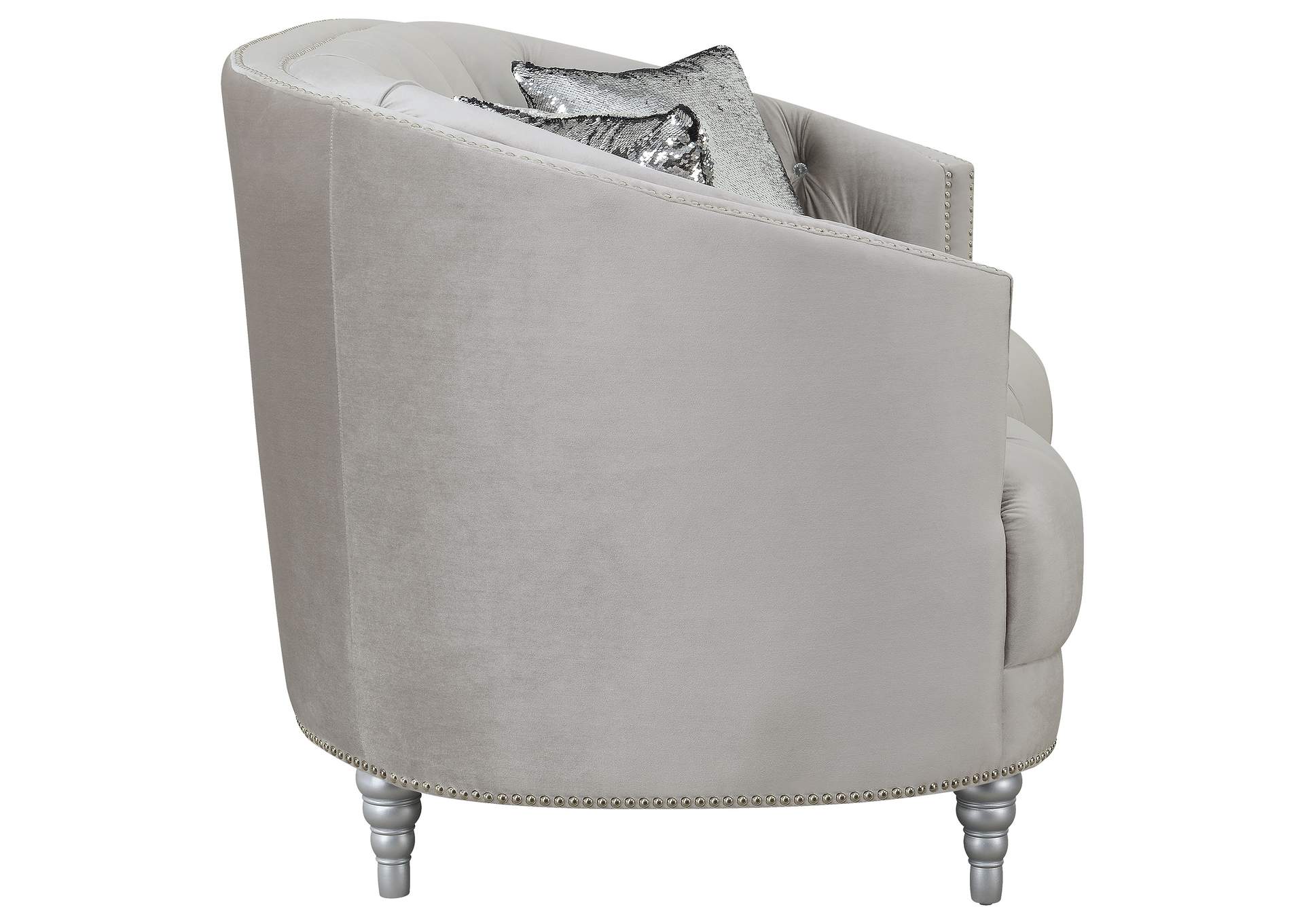 Avonlea Sloped Arm Tufted Sofa Grey,Coaster Furniture