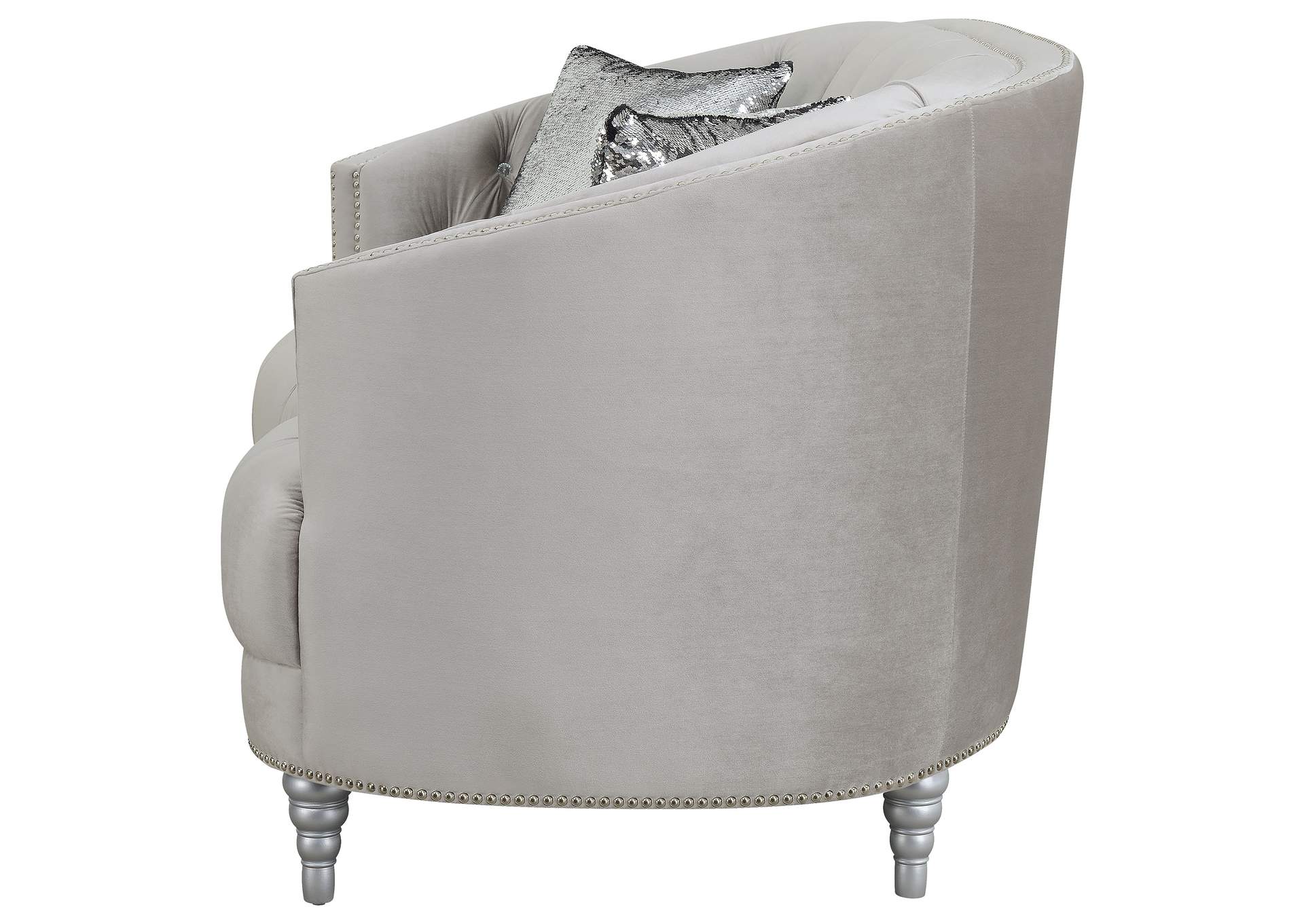 Avonlea Sloped Arm Tufted Loveseat Grey,Coaster Furniture