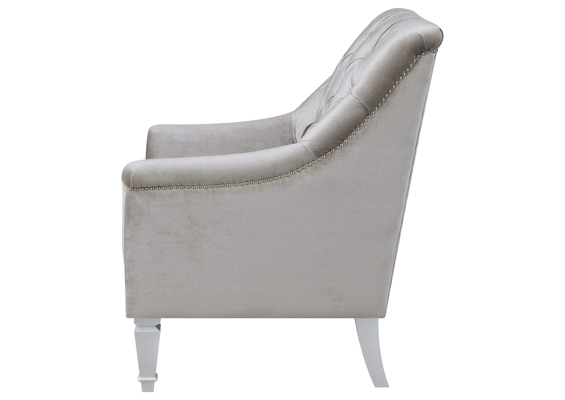 Avonlea Sloped Arm Tufted Chair Grey,Coaster Furniture