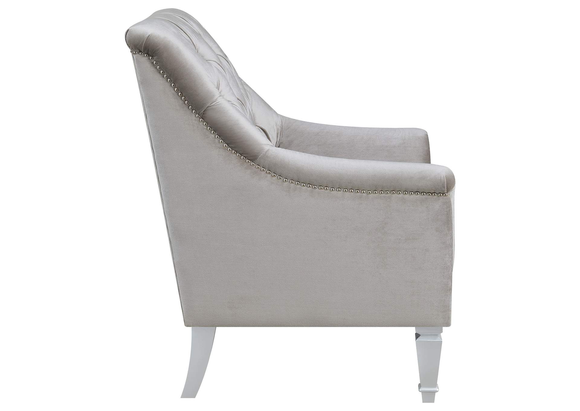 Avonlea Sloped Arm Tufted Chair Grey,Coaster Furniture