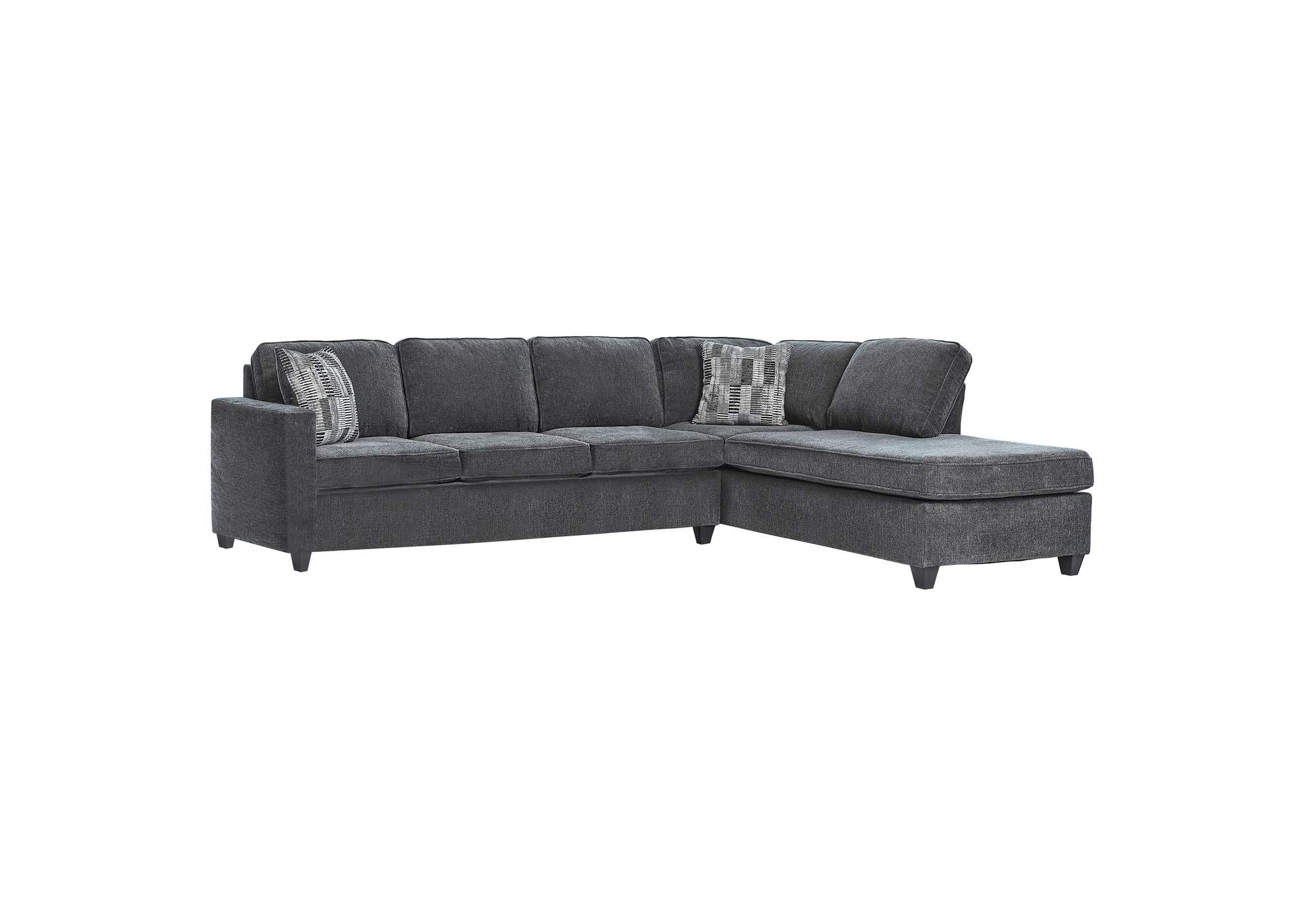 Mccord 2-piece Cushion Back Sectional Dark Grey,Coaster Furniture