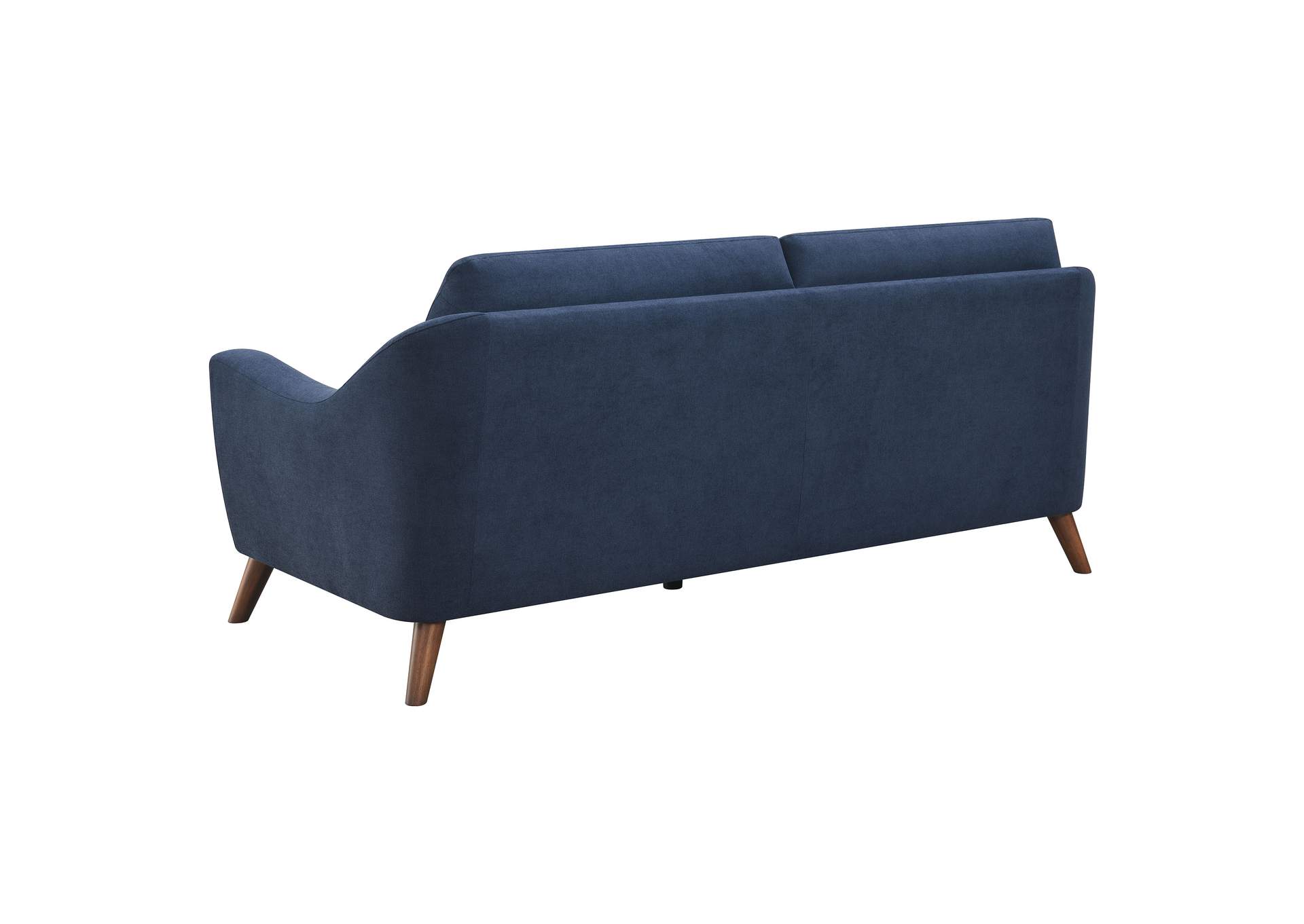 Gano 2-piece Sloped Arm Living Room Set Navy Blue,Coaster Furniture