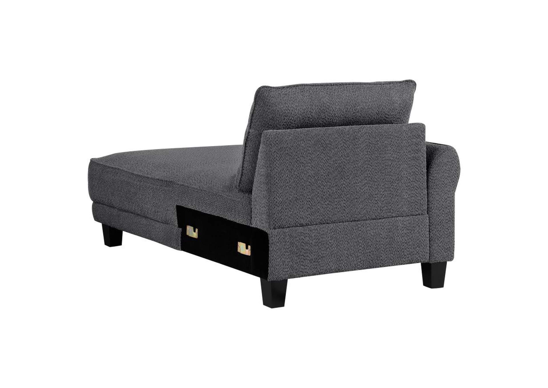 Caspian Upholstered Curved Arms Sectional Sofa Grey,Coaster Furniture
