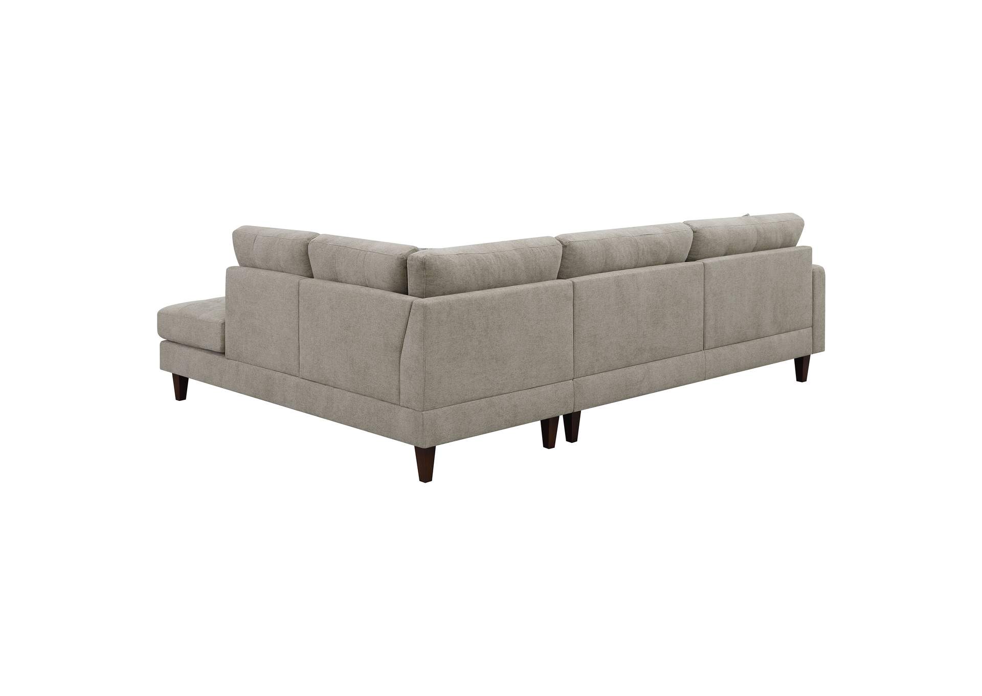 Barton Upholstered Tufted Sectional Toast and Brown,Coaster Furniture