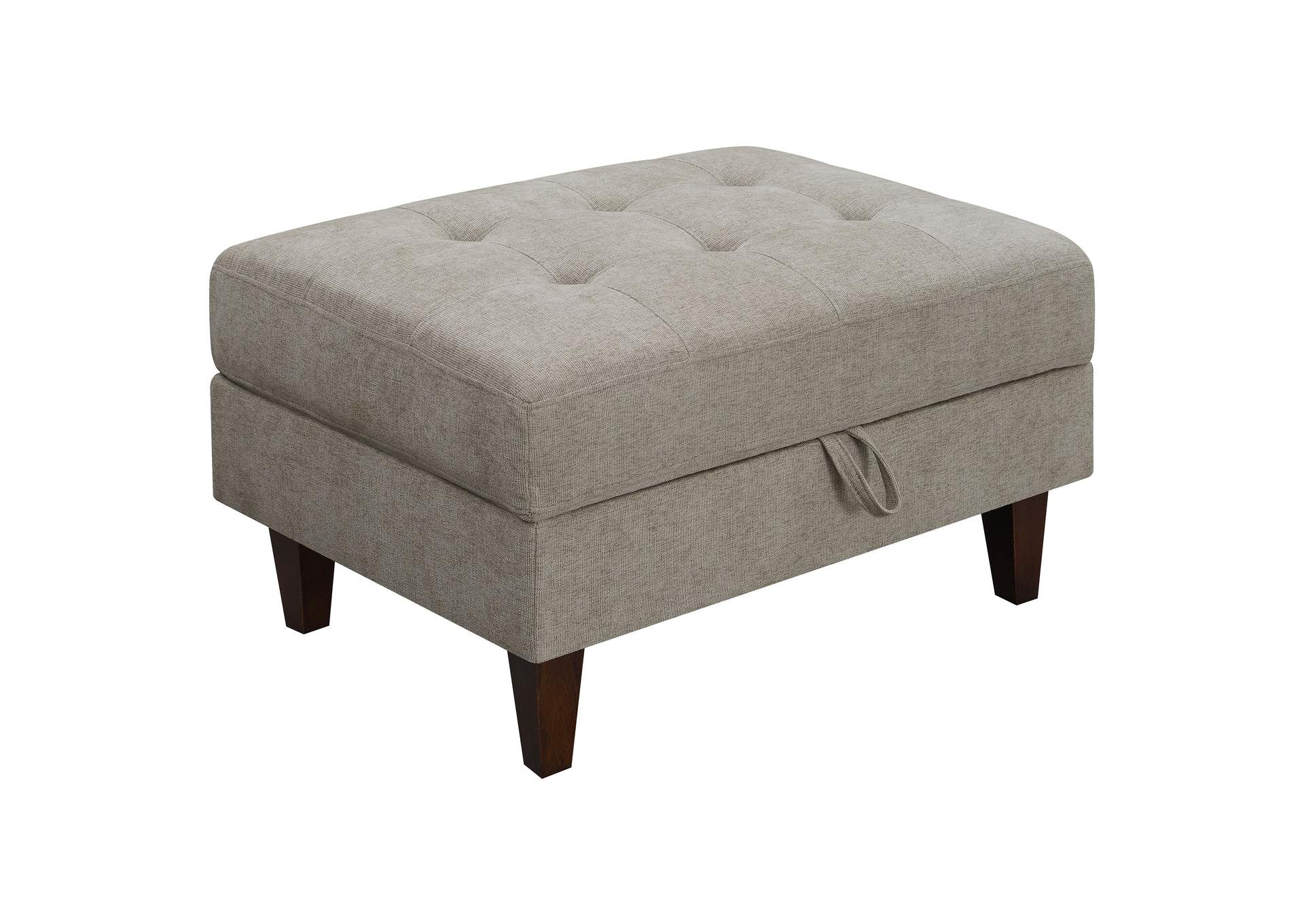 Barton Upholstered Tufted Ottoman Toast and Brown,Coaster Furniture