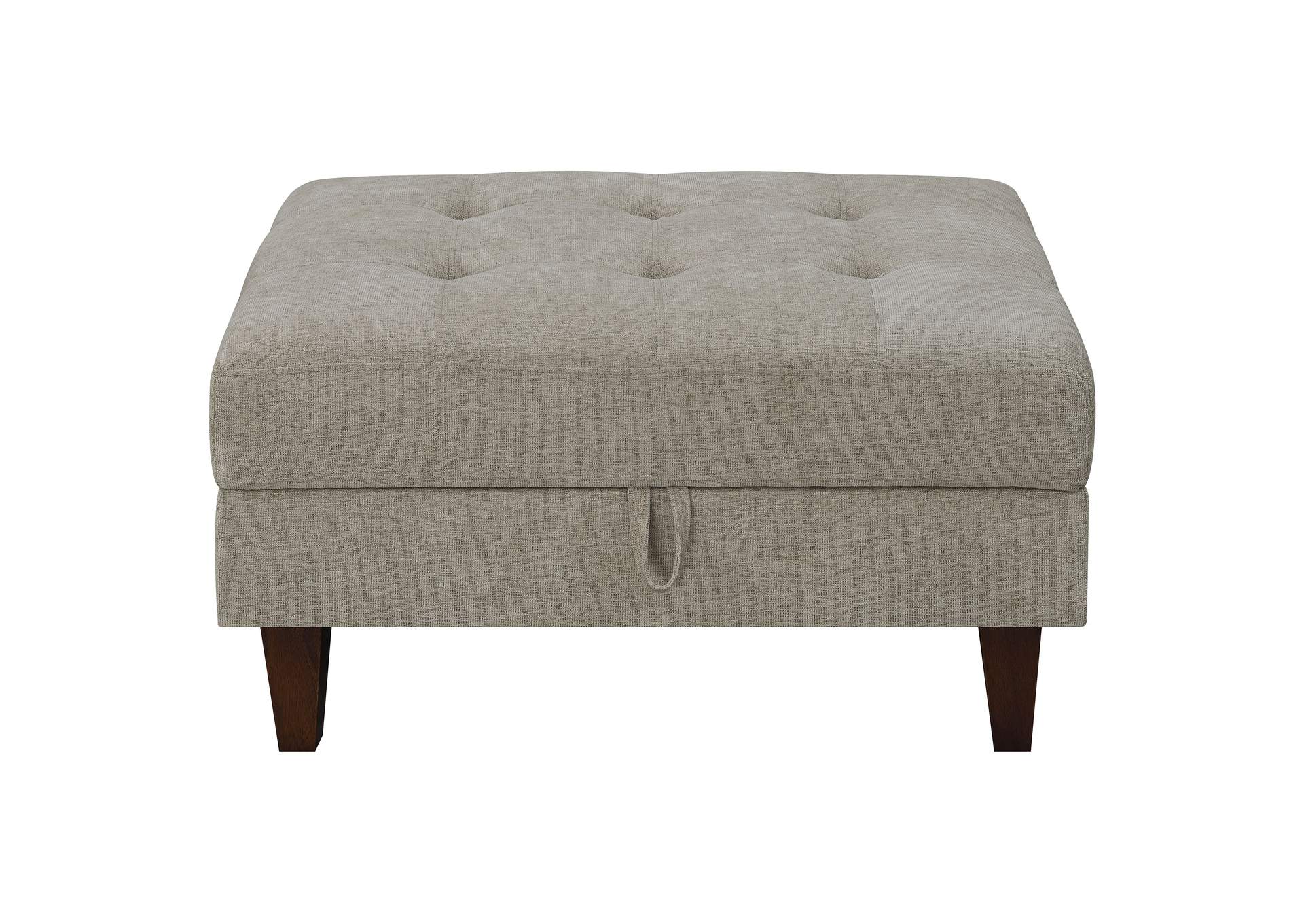 Barton Upholstered Tufted Ottoman Toast and Brown,Coaster Furniture