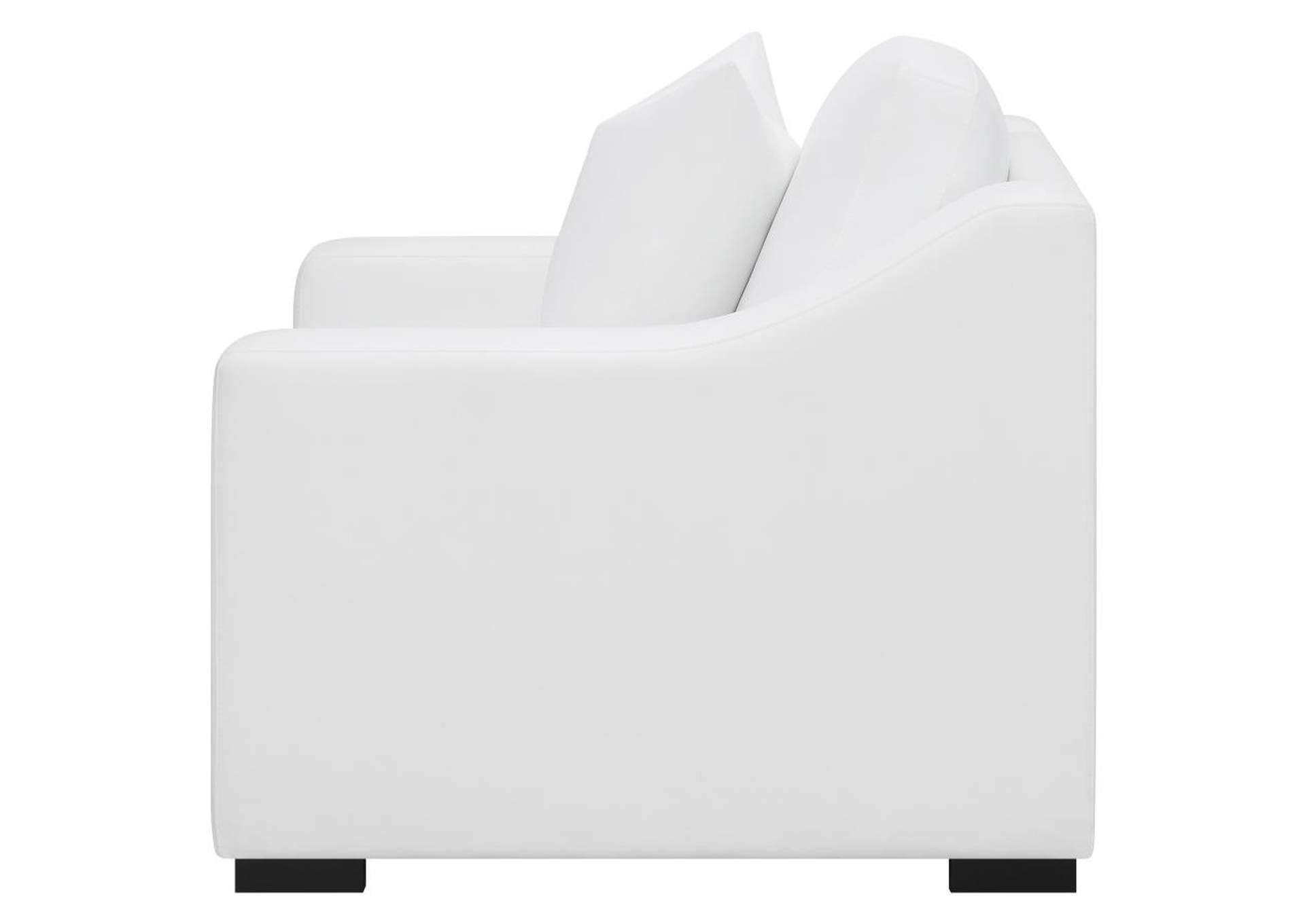 Ashlyn Upholstered Sloped Arms Chair White,Coaster Furniture