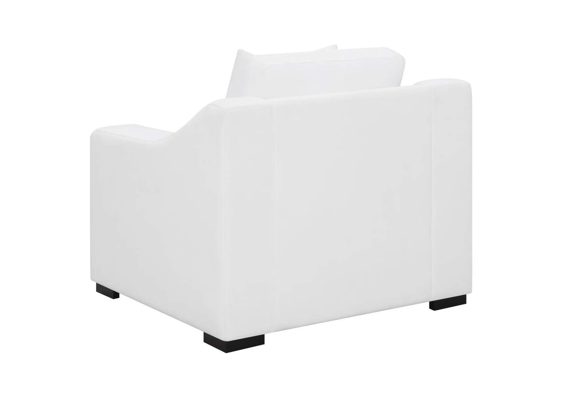 Ashlyn Upholstered Sloped Arms Chair White,Coaster Furniture