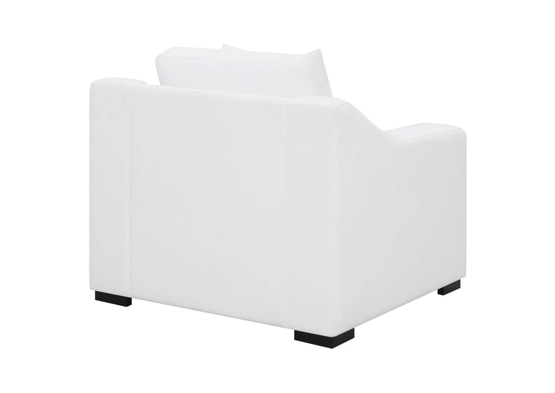 Ashlyn Upholstered Sloped Arms Chair White,Coaster Furniture