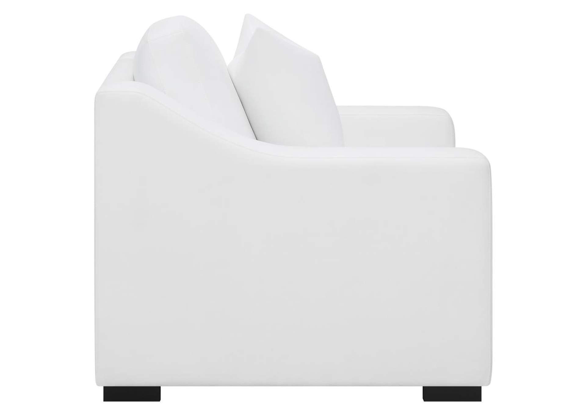 Ashlyn Upholstered Sloped Arms Chair White,Coaster Furniture