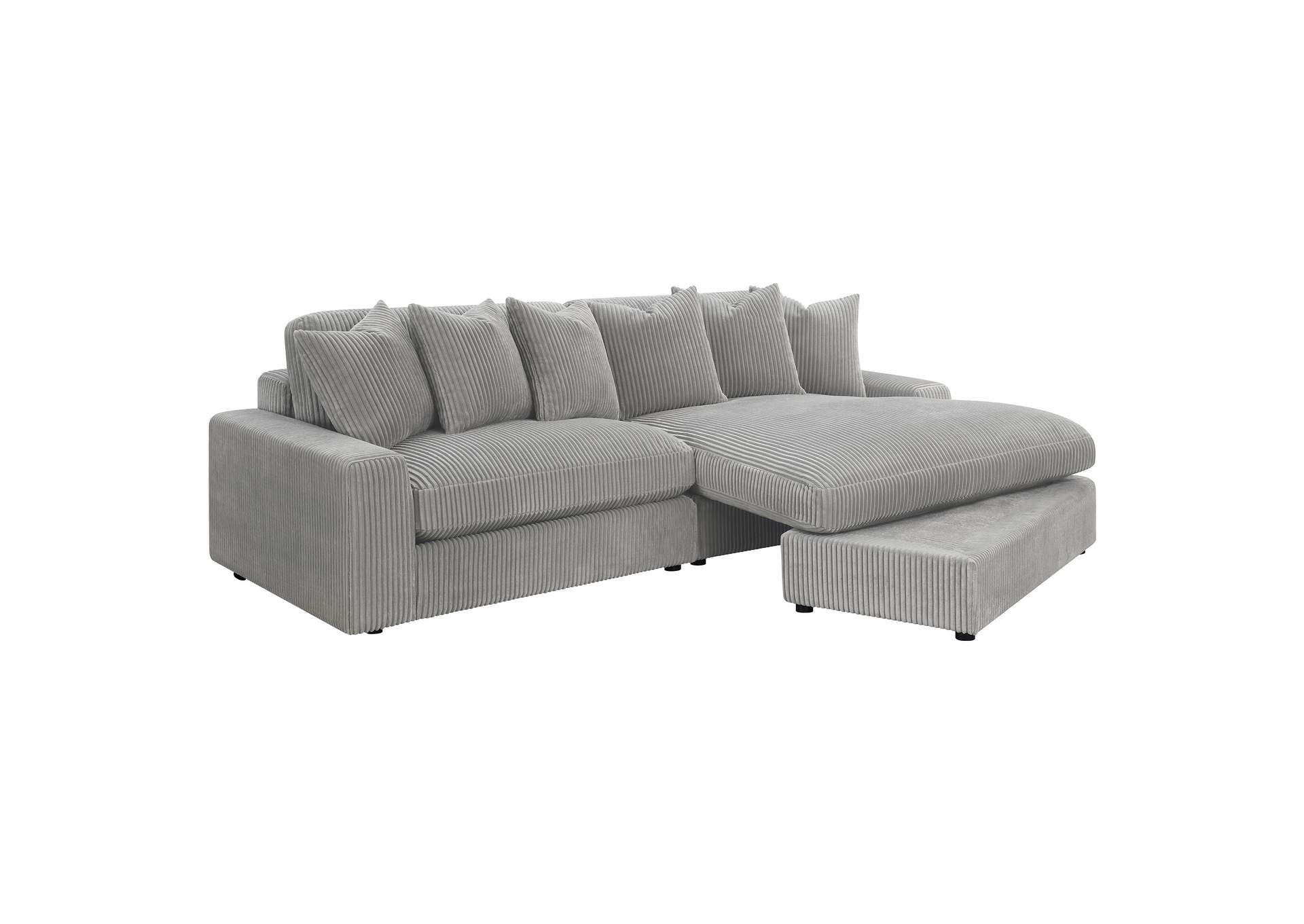Blaine Upholstered Reversible Sectional Fog,Coaster Furniture