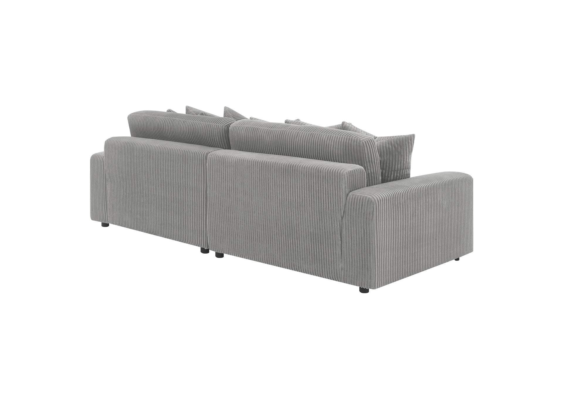 Blaine Upholstered Reversible Sectional Fog,Coaster Furniture