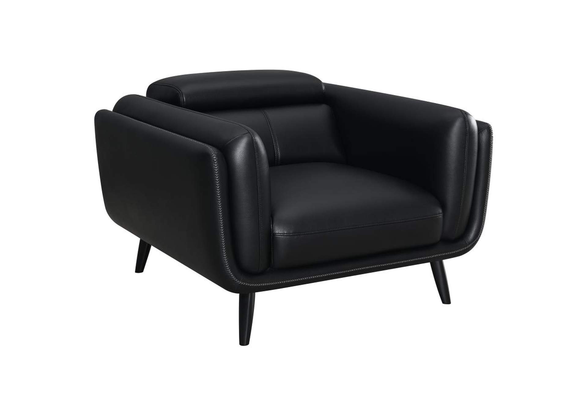 Shania Track Arms Chair with Tapered Legs Black,Coaster Furniture