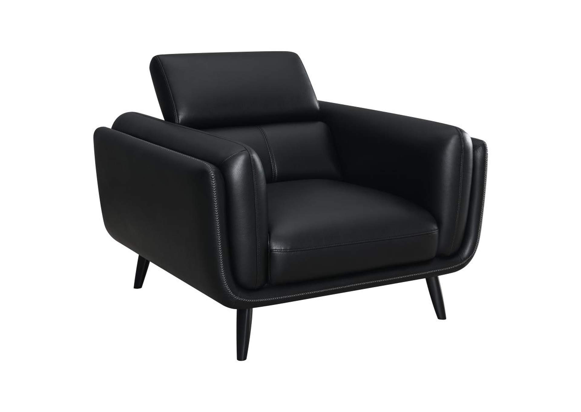 Shania Track Arms Chair with Tapered Legs Black,Coaster Furniture