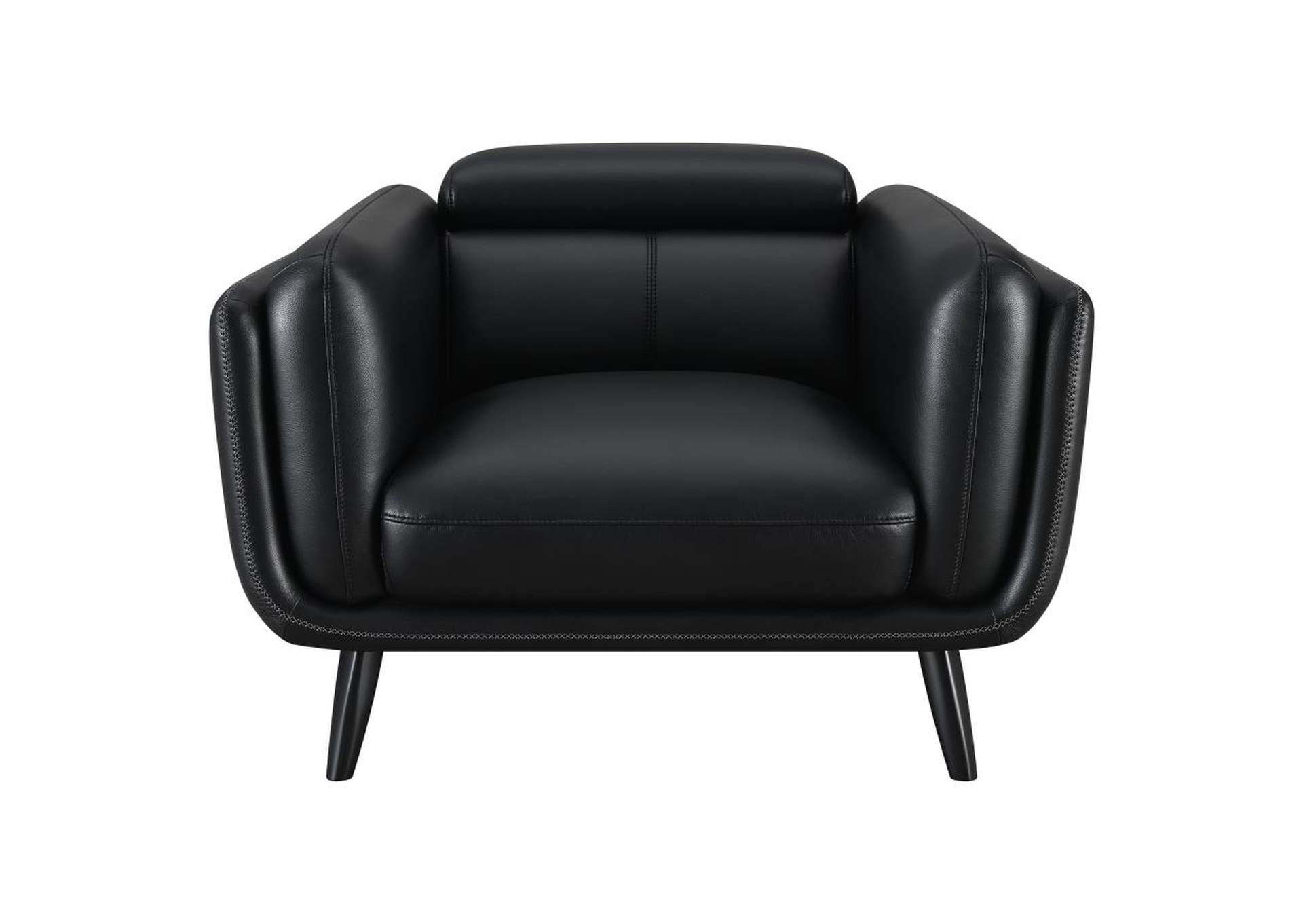 Shania Track Arms Chair with Tapered Legs Black,Coaster Furniture