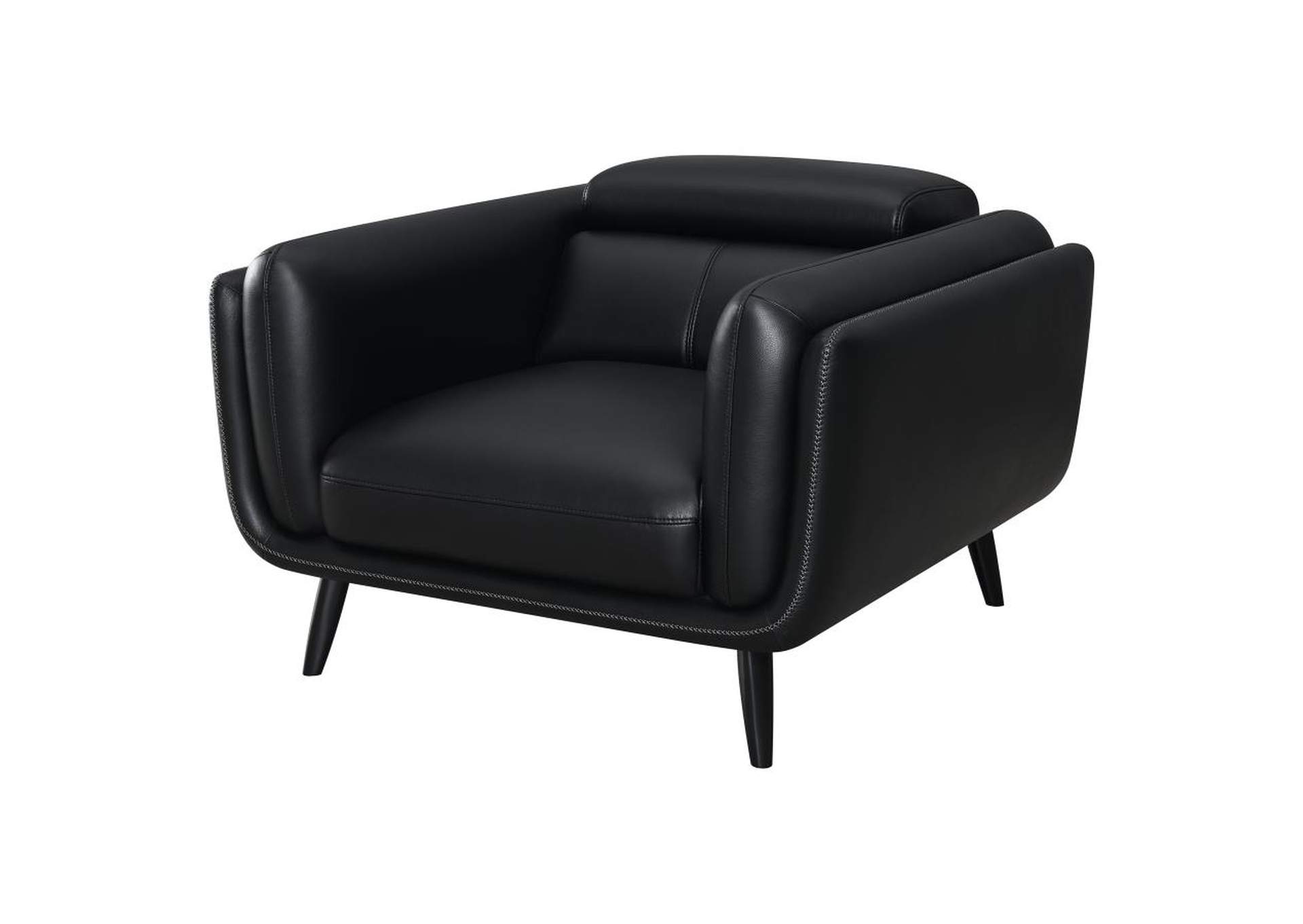 Shania Track Arms Chair with Tapered Legs Black,Coaster Furniture