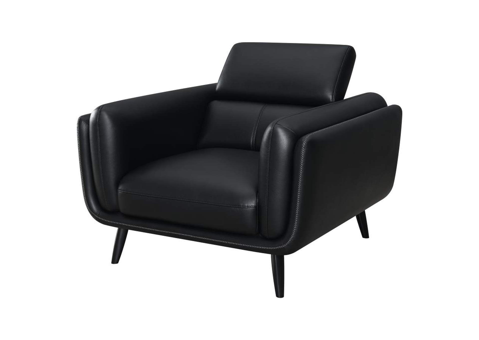 Shania Track Arms Chair with Tapered Legs Black,Coaster Furniture