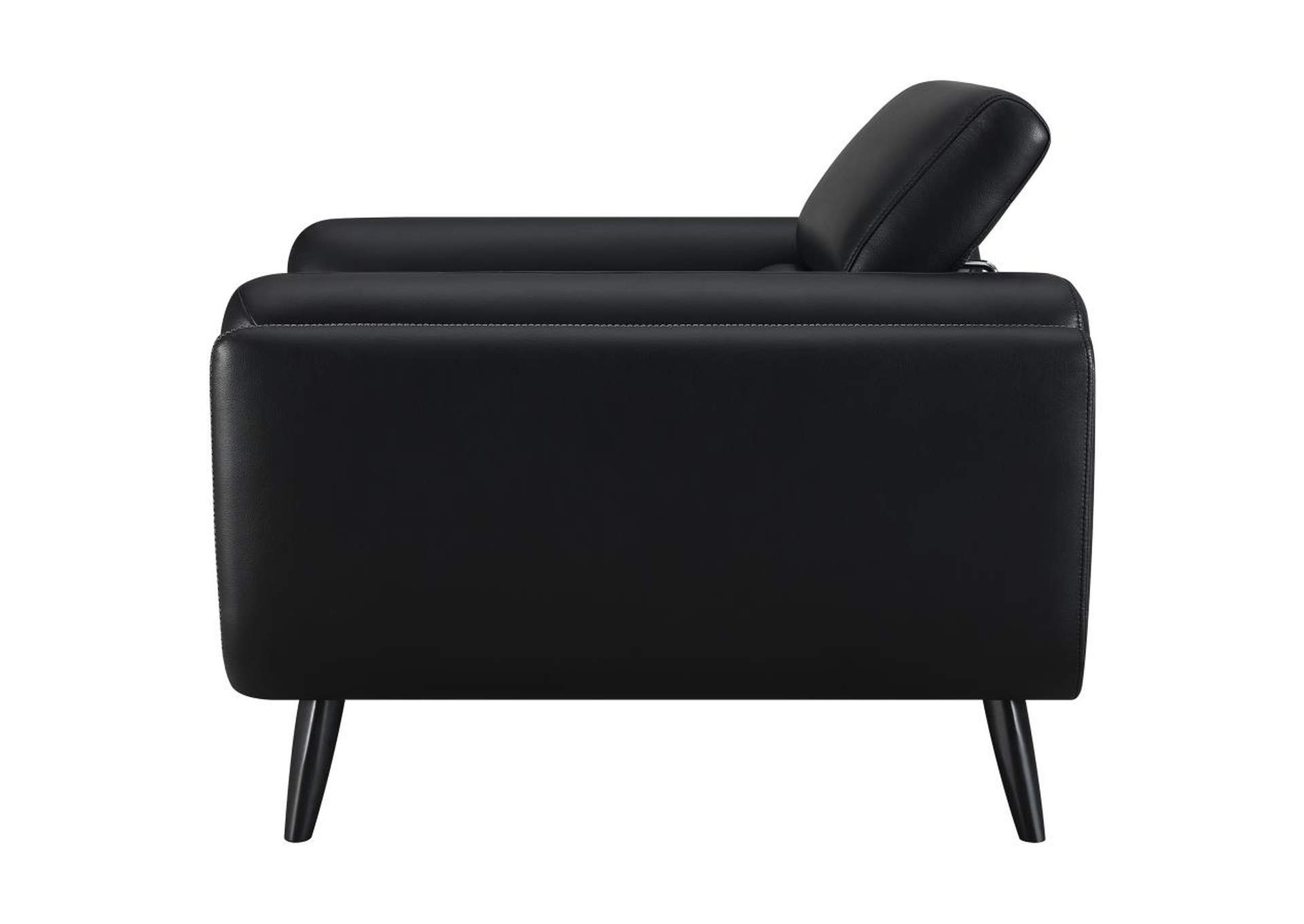 Shania Track Arms Chair with Tapered Legs Black,Coaster Furniture