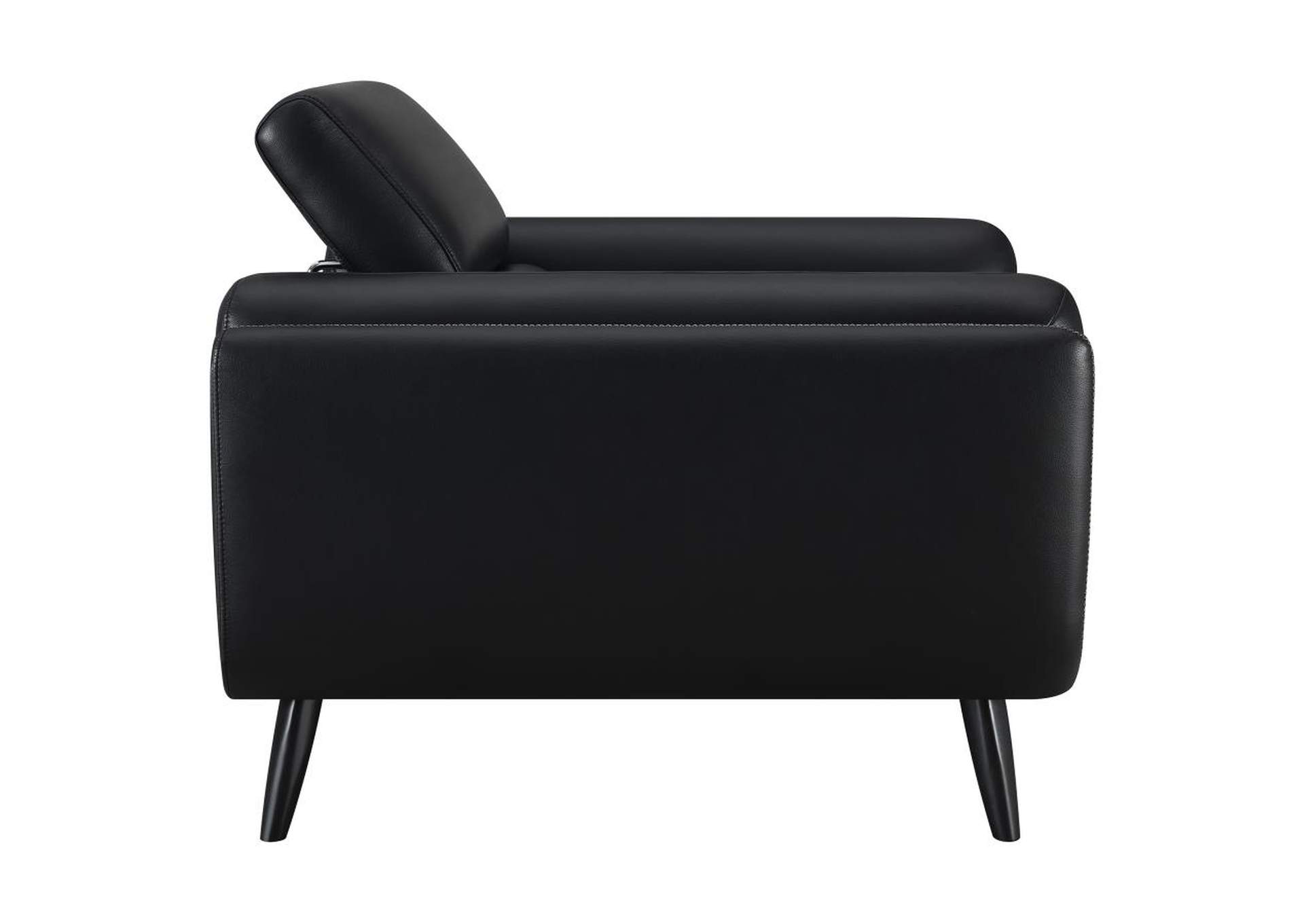 Shania Track Arms Chair with Tapered Legs Black,Coaster Furniture