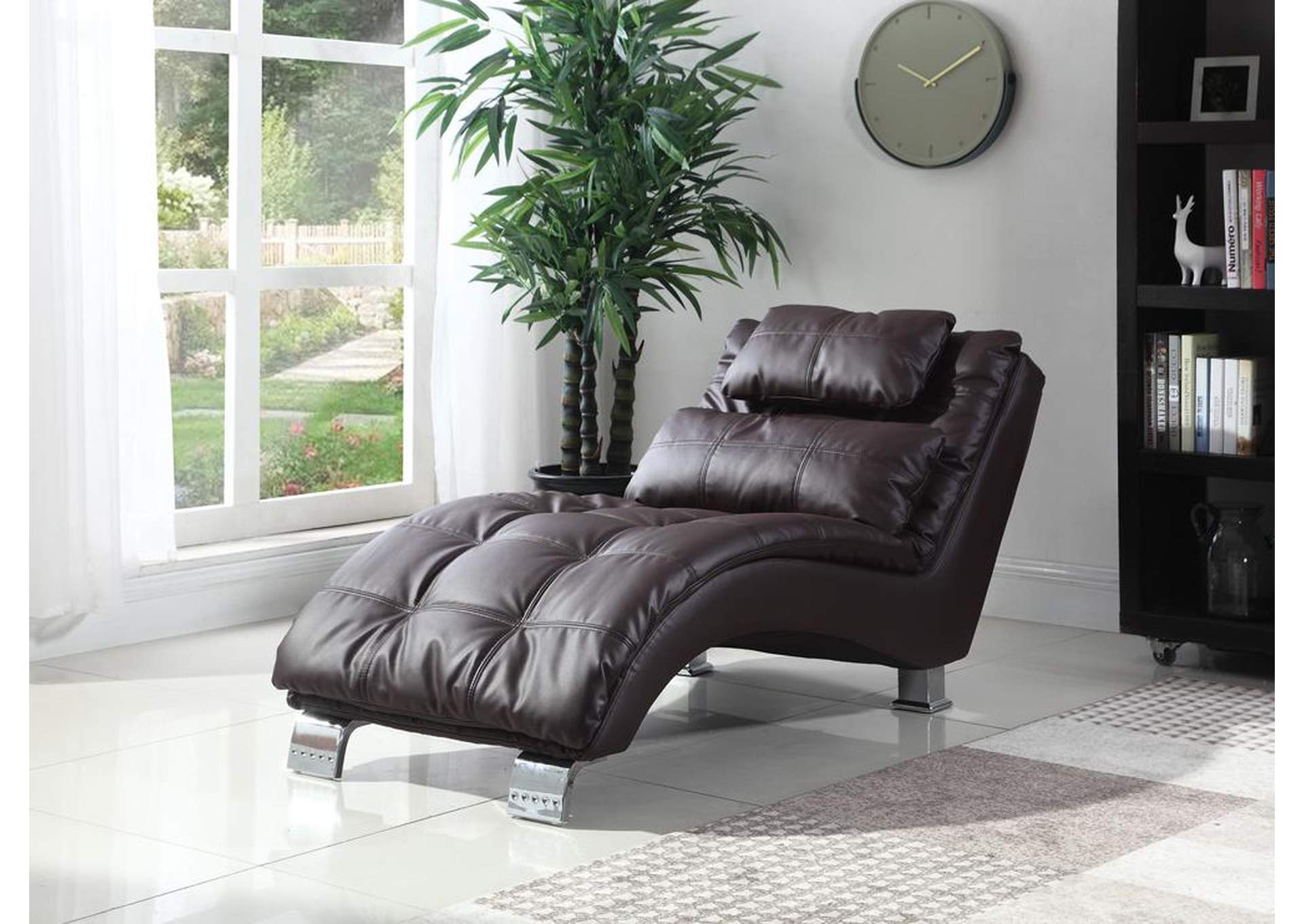 Dark Brown Chaise,ABF Coaster Furniture