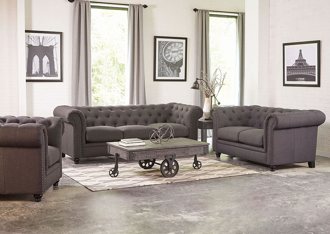 Grey Sofa and Loveseat,ABF Coaster Furniture