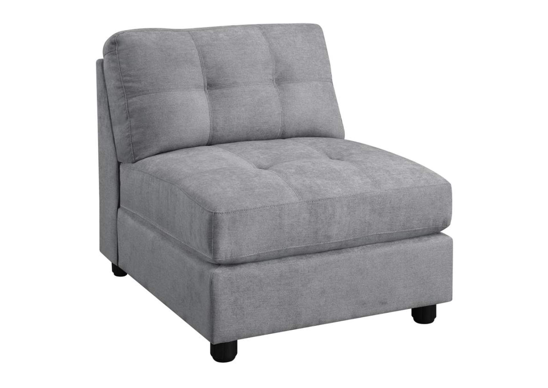 Claude Tufted Cushion Back Armless Chair Dove,Coaster Furniture