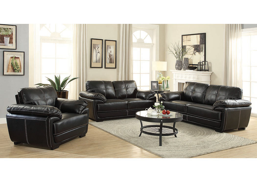 Black Sofa & Loveseat,ABF Coaster Furniture