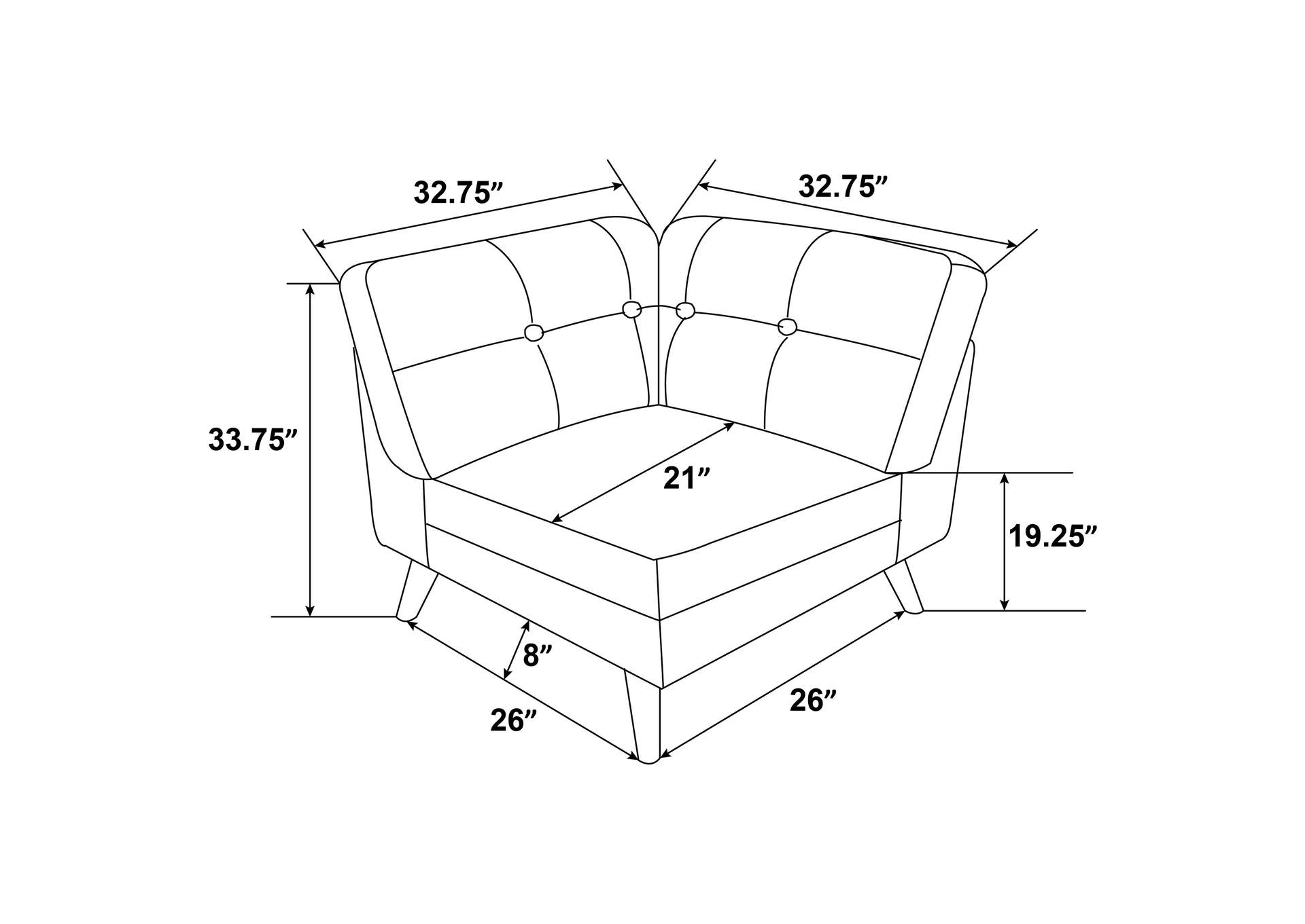 Churchill 6-piece Upholstered Modular Tufted Sectional Grey and Walnut,Coaster Furniture