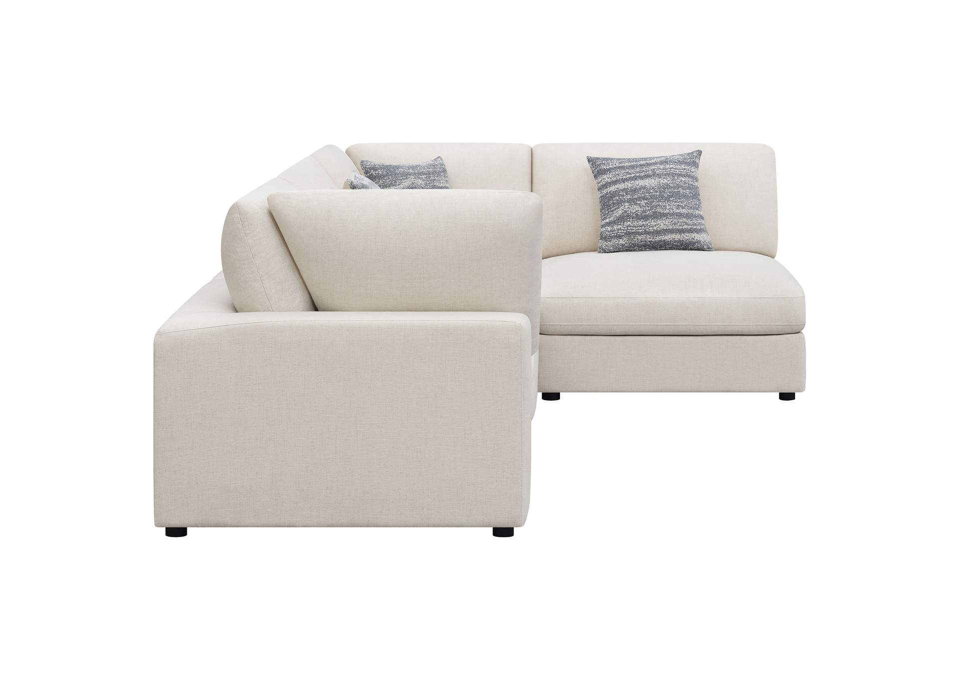 Serene 4-piece Upholstered Modular Sectional Beige,Coaster Furniture