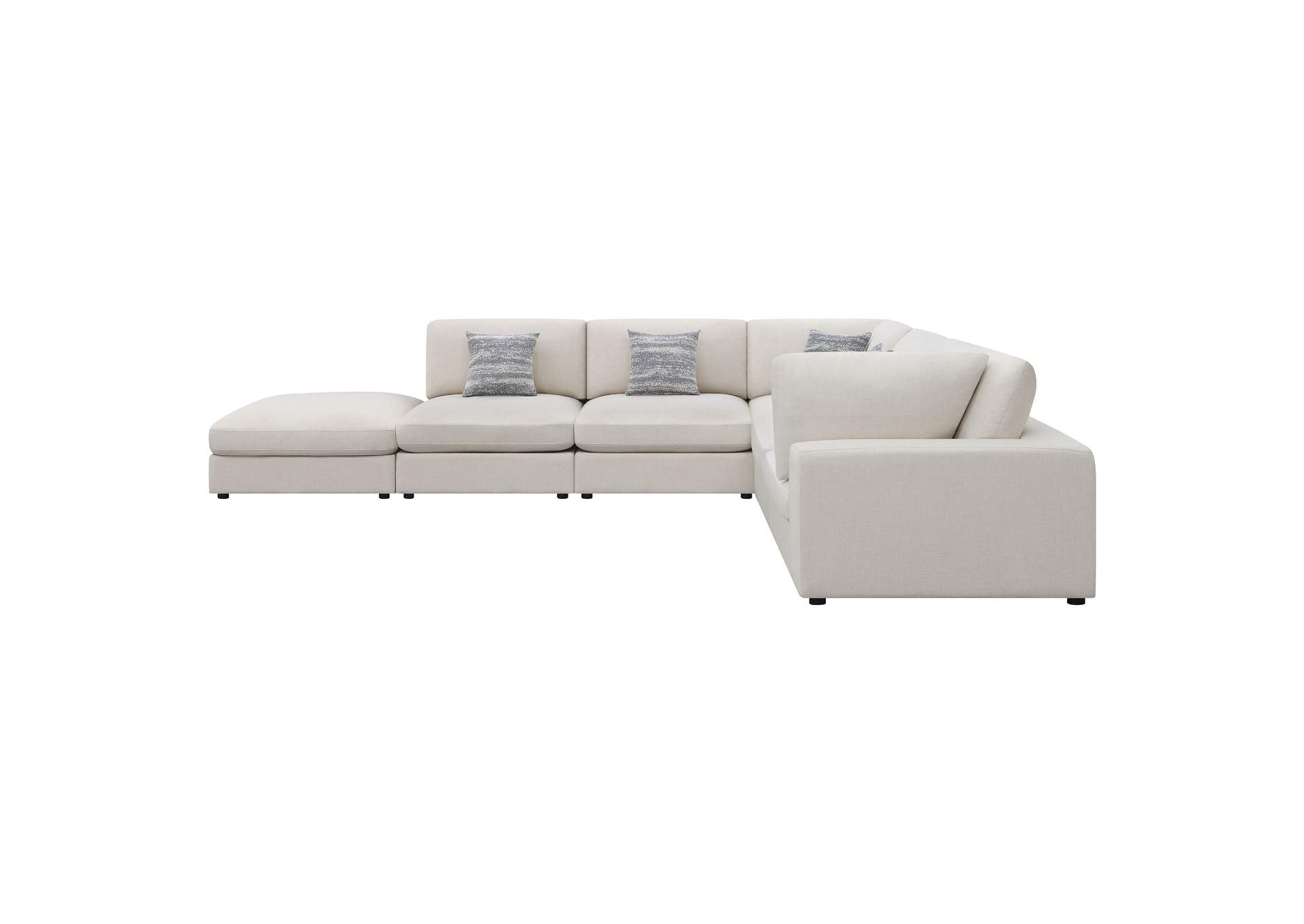 Serene 6-piece Upholstered Modular Sectional Beige,Coaster Furniture