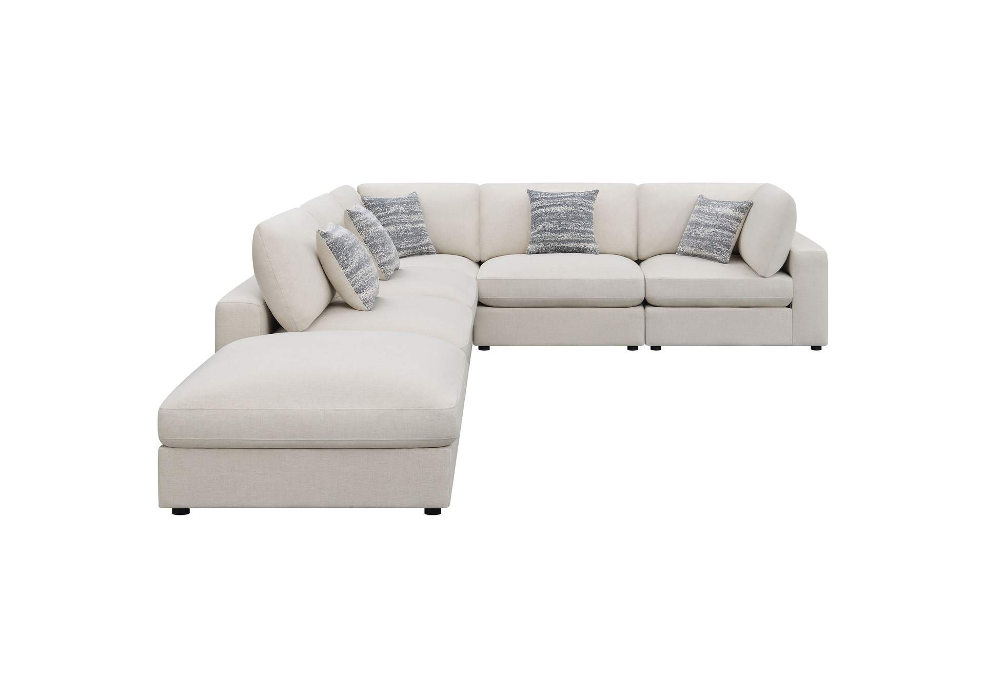 Serene 6-piece Upholstered Modular Sectional Beige,Coaster Furniture