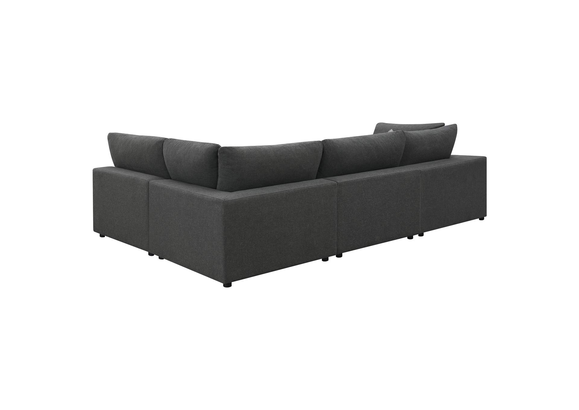 Serene 4-piece Upholstered Modular Sectional Charcoal,Coaster Furniture