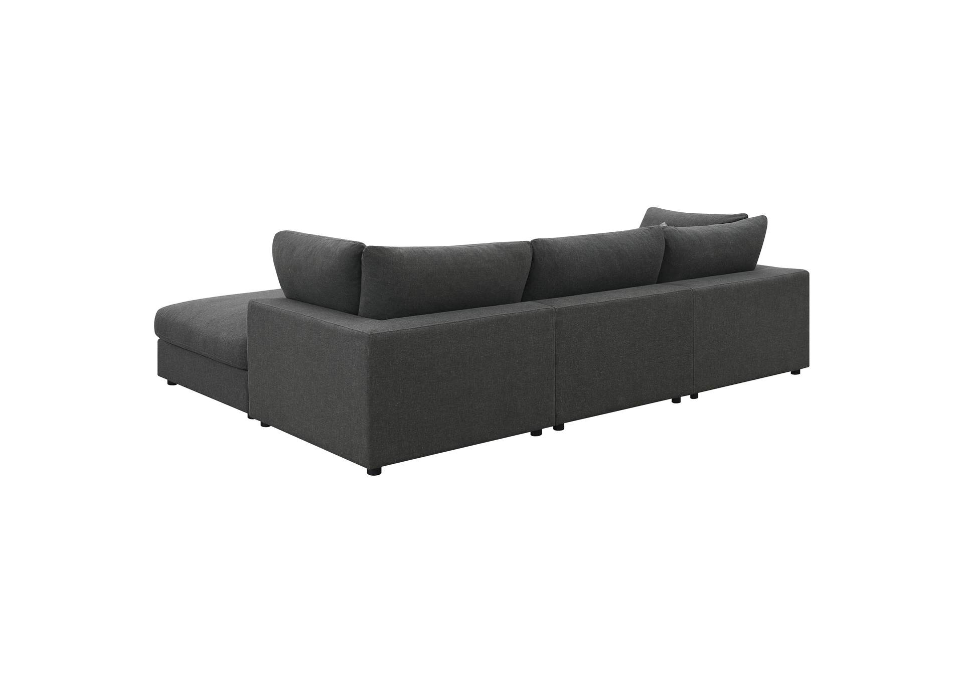 Serene 4-piece Upholstered Modular Sectional Charcoal,Coaster Furniture