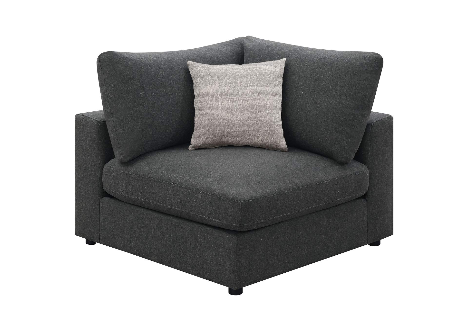 Serene 4-piece Upholstered Modular Sectional Charcoal,Coaster Furniture