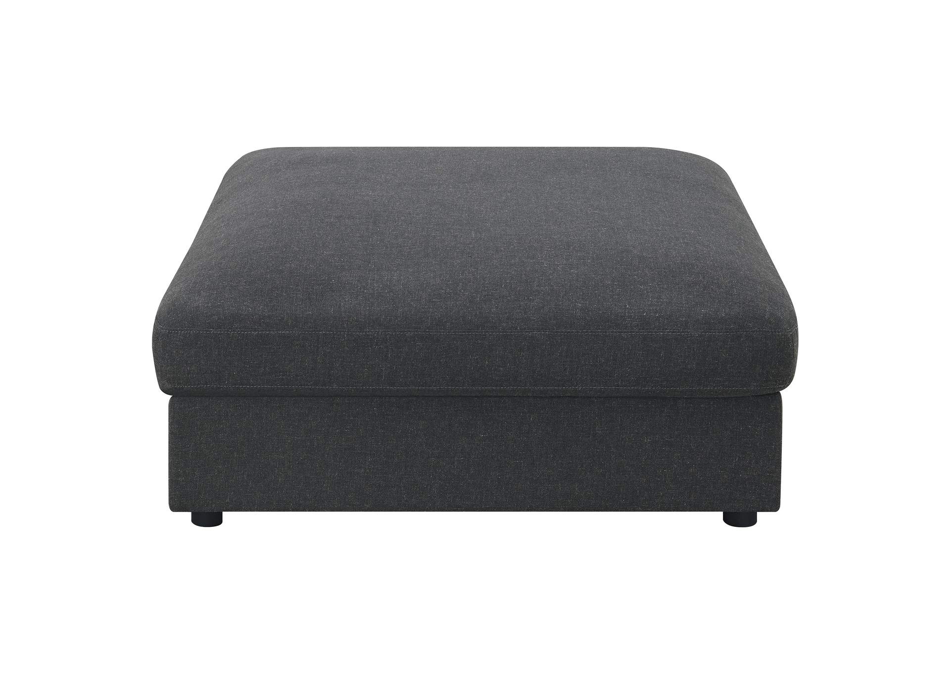 Serene Upholstered Rectangular Ottoman Charcoal,Coaster Furniture