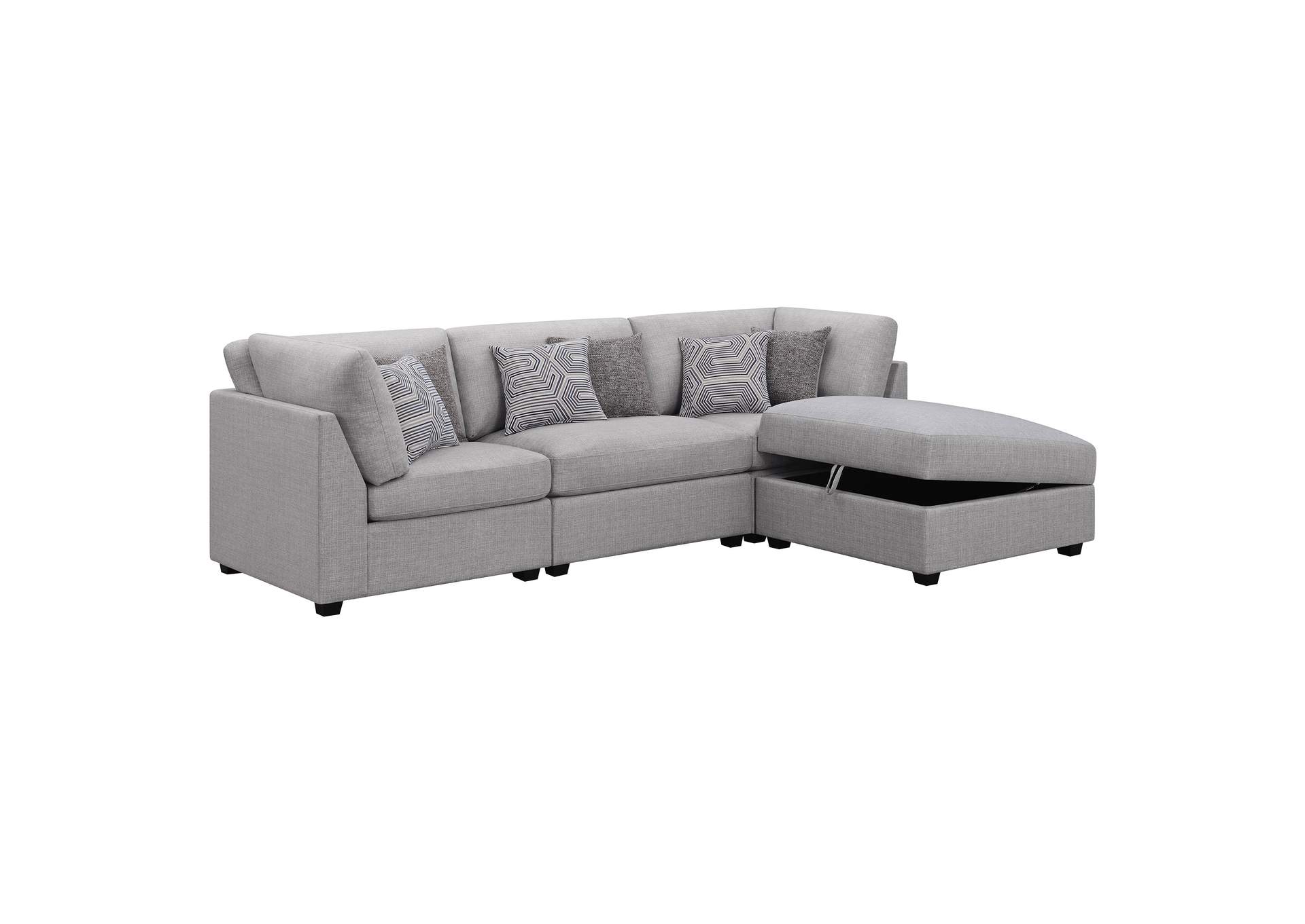 4 PC SET (AC+2CORNER+OTTOMAN),Coaster Furniture