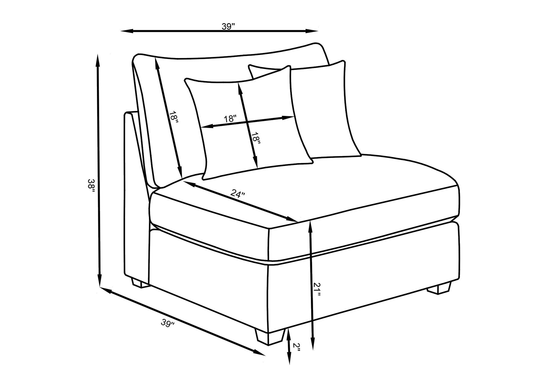 4 PC SET (AC+2CORNER+OTTOMAN),Coaster Furniture