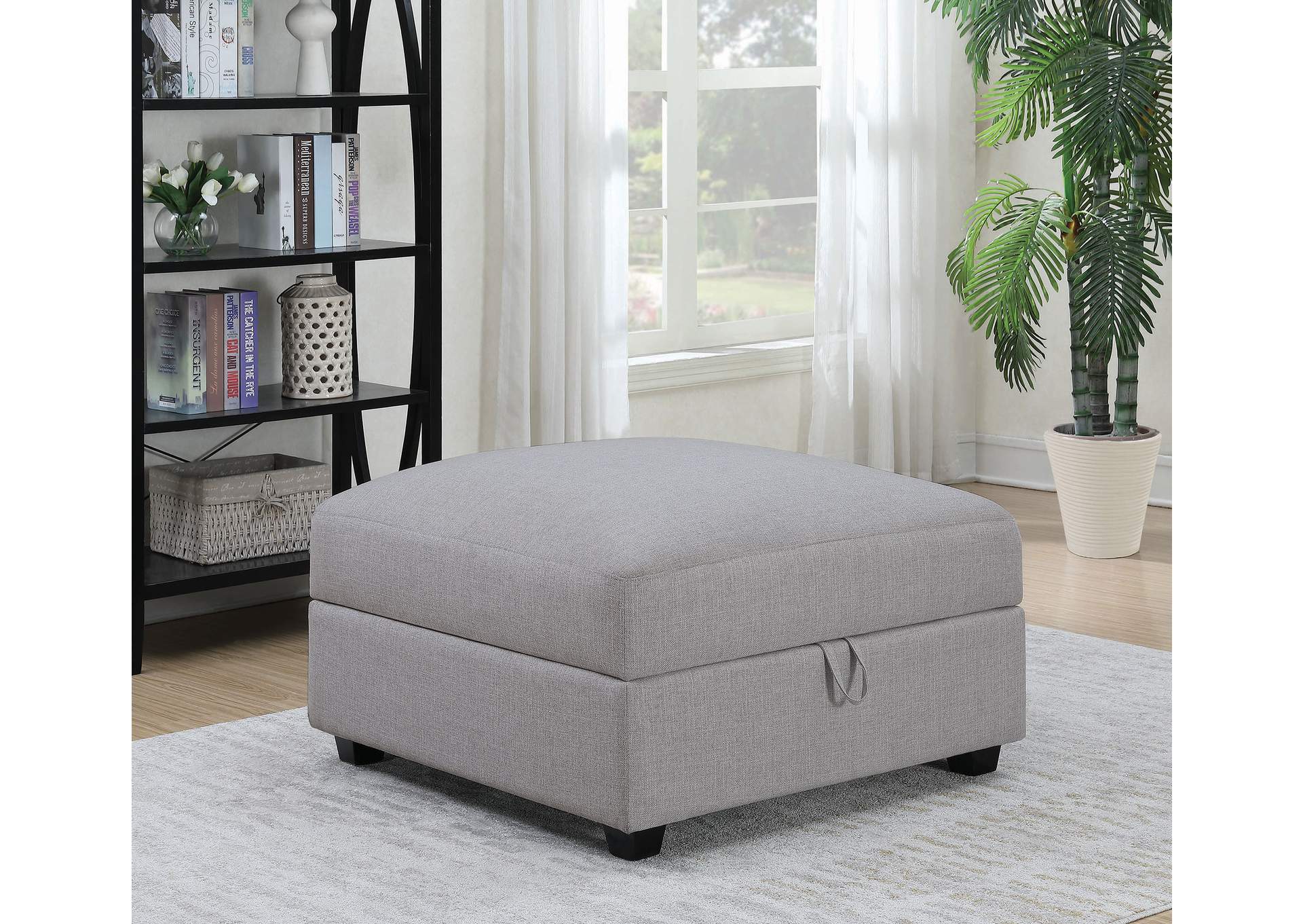 Cambria Square Storage Ottoman Grey,Coaster Furniture