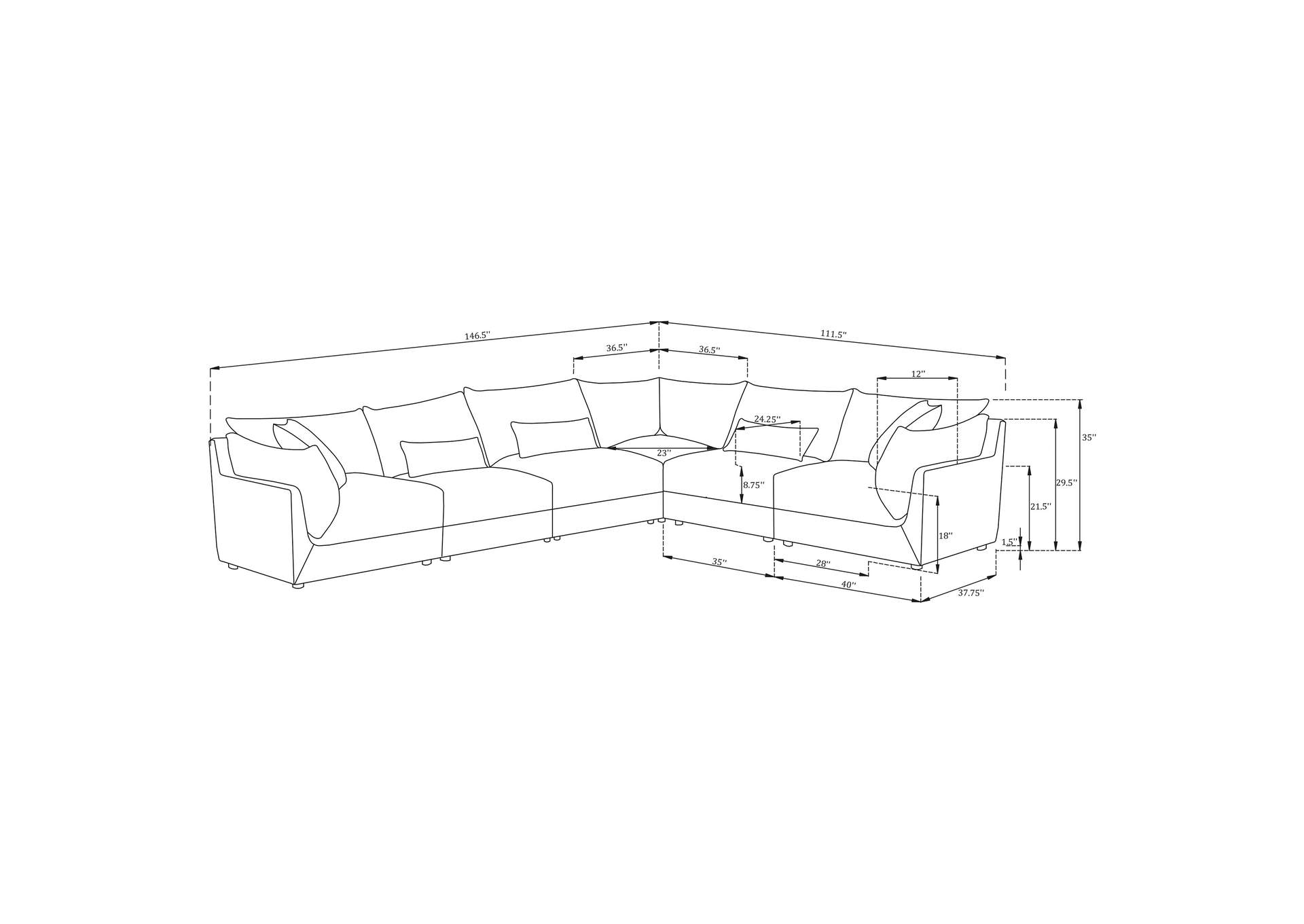 6 PC SECTIONAL,Coaster Furniture