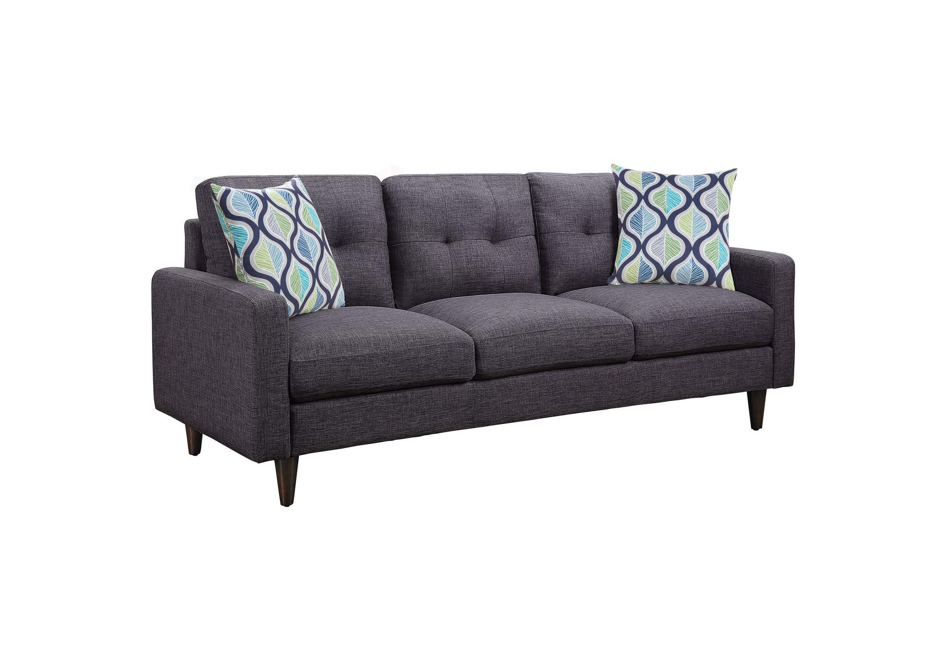 Watsonville Tufted Back Sofa Grey,Coaster Furniture