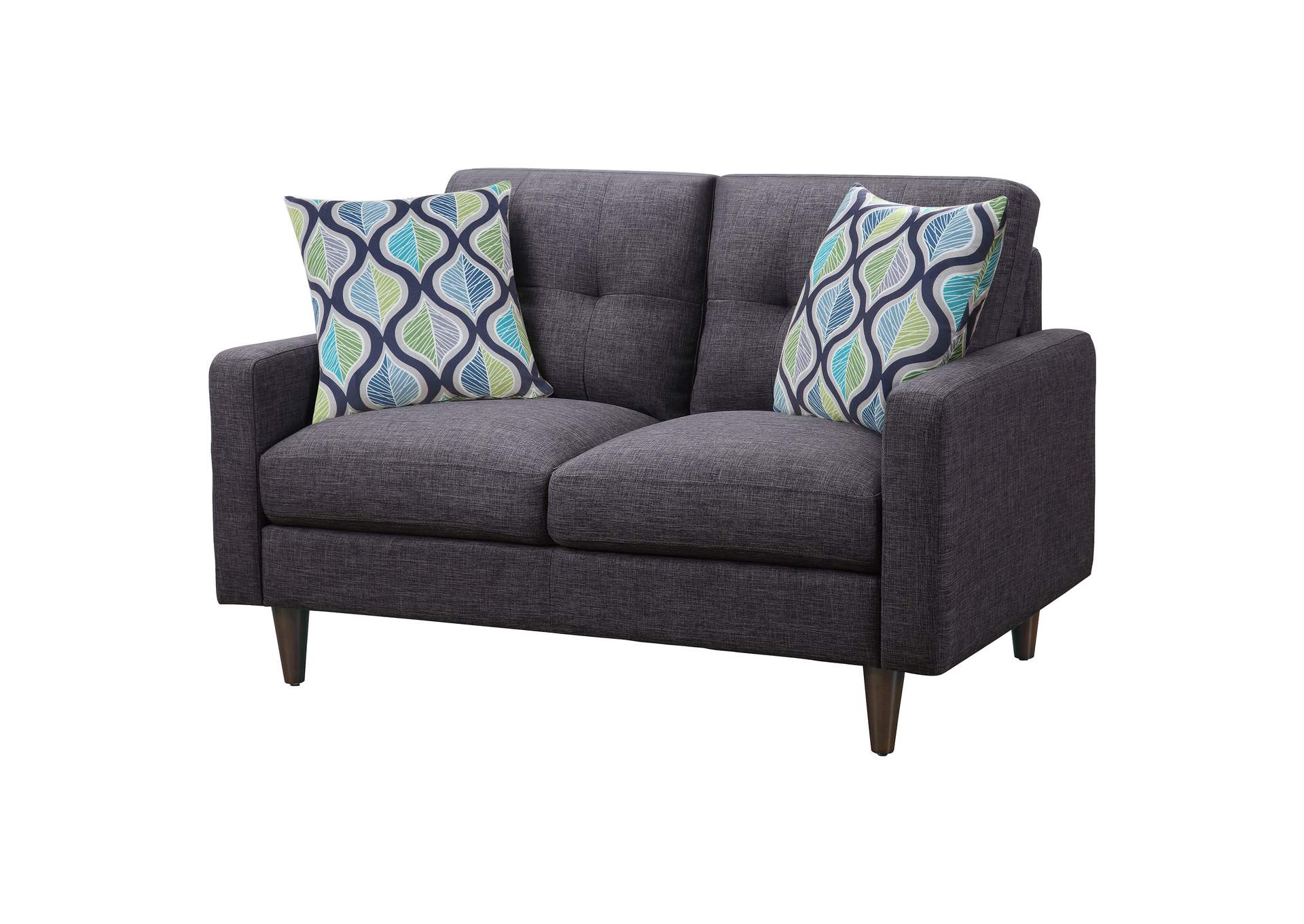 Watsonville Tufted Back Loveseat Grey,Coaster Furniture