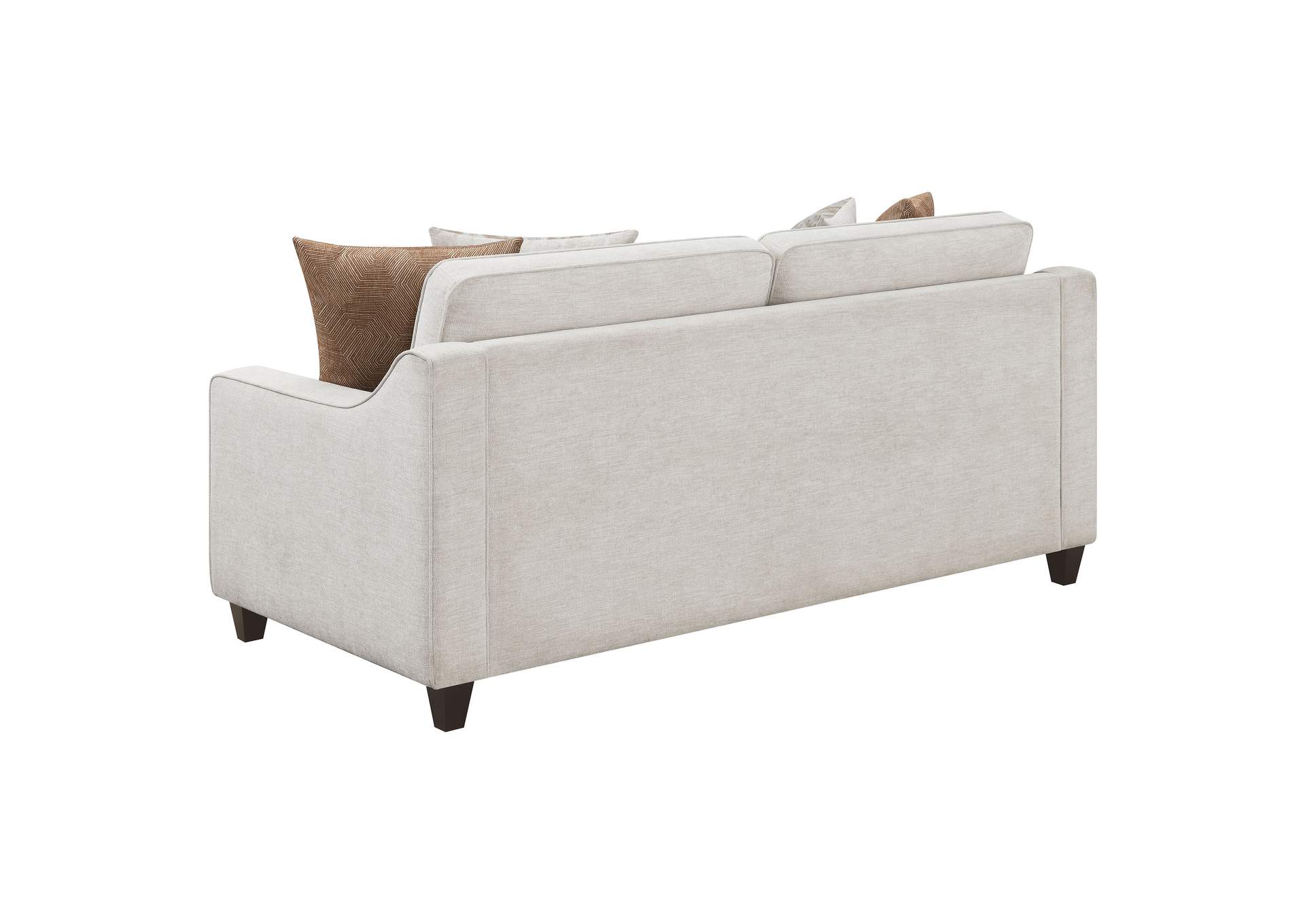 Christine Upholstered Cushion Back Sofa Beige,Coaster Furniture