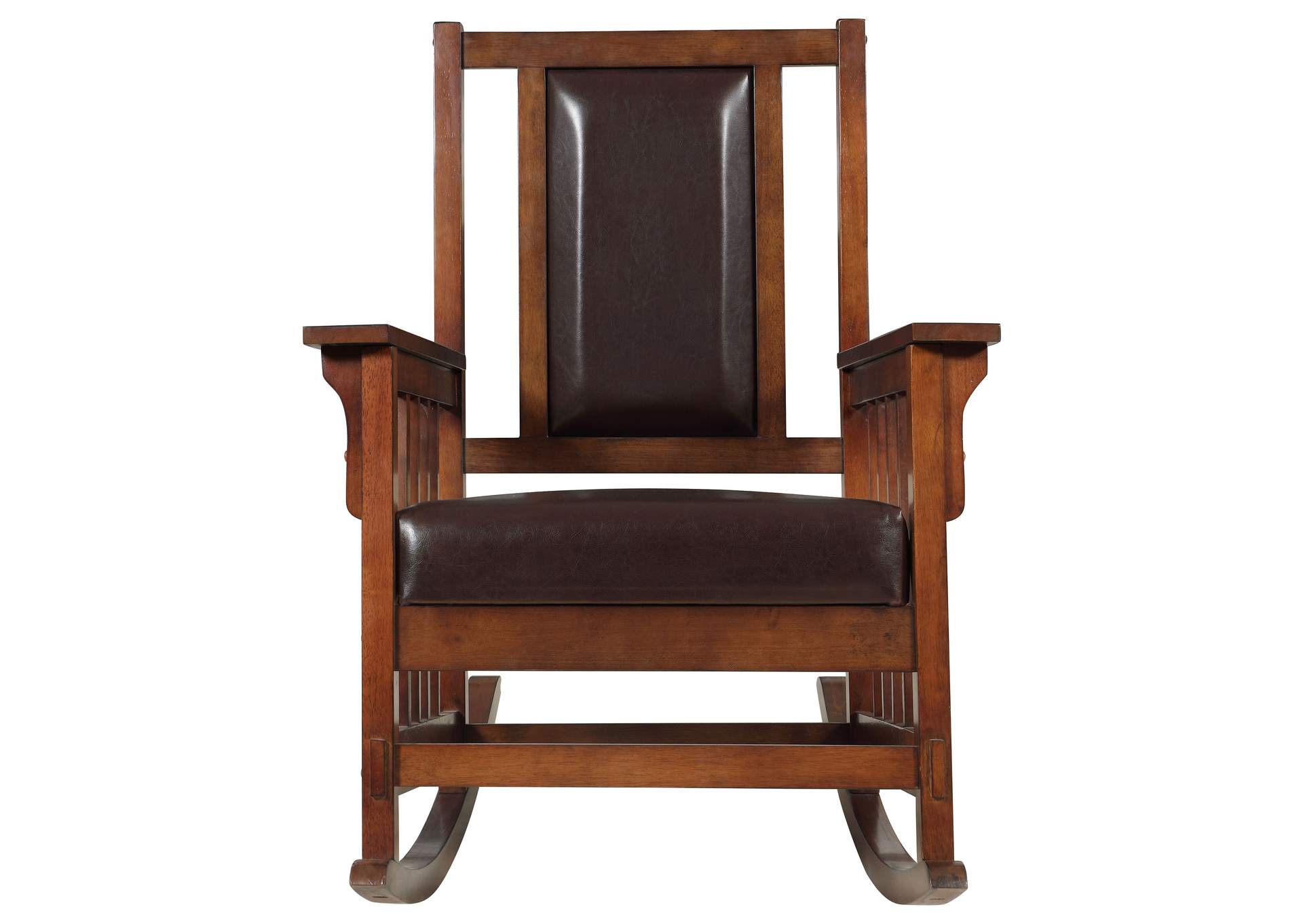 Ida Upholstered Rocking Chair Tobacco and Dark Brown,Coaster Furniture