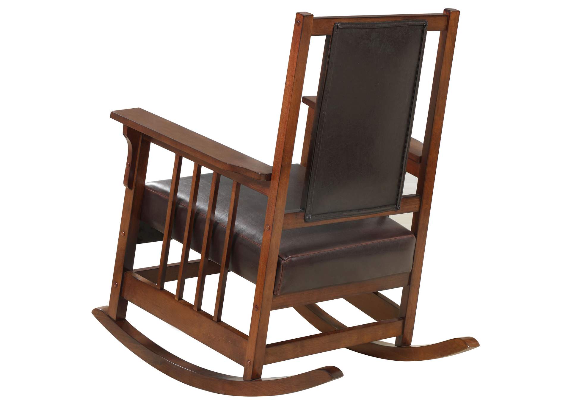 Ida Upholstered Rocking Chair Tobacco and Dark Brown,Coaster Furniture