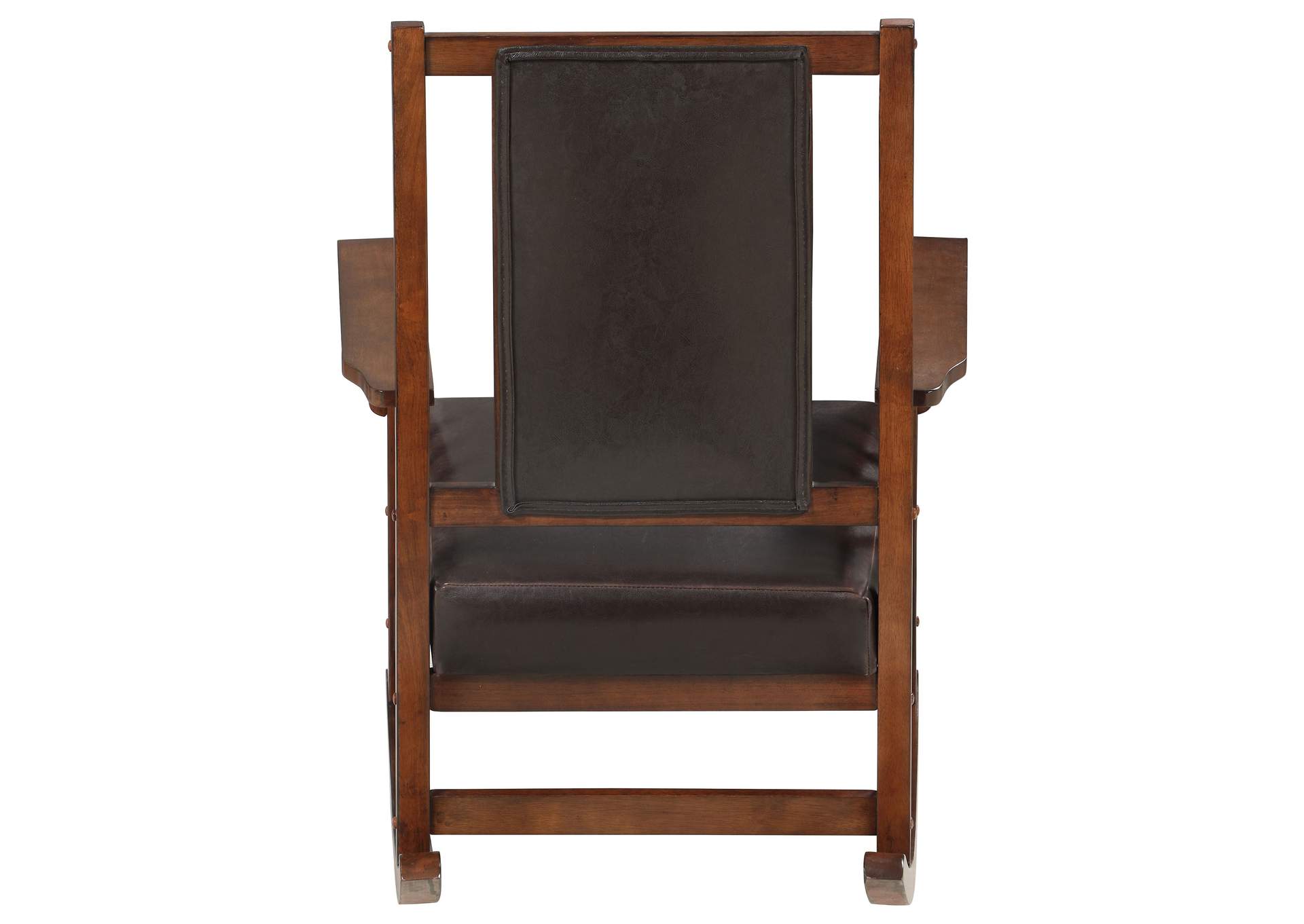 Ida Upholstered Rocking Chair Tobacco and Dark Brown,Coaster Furniture