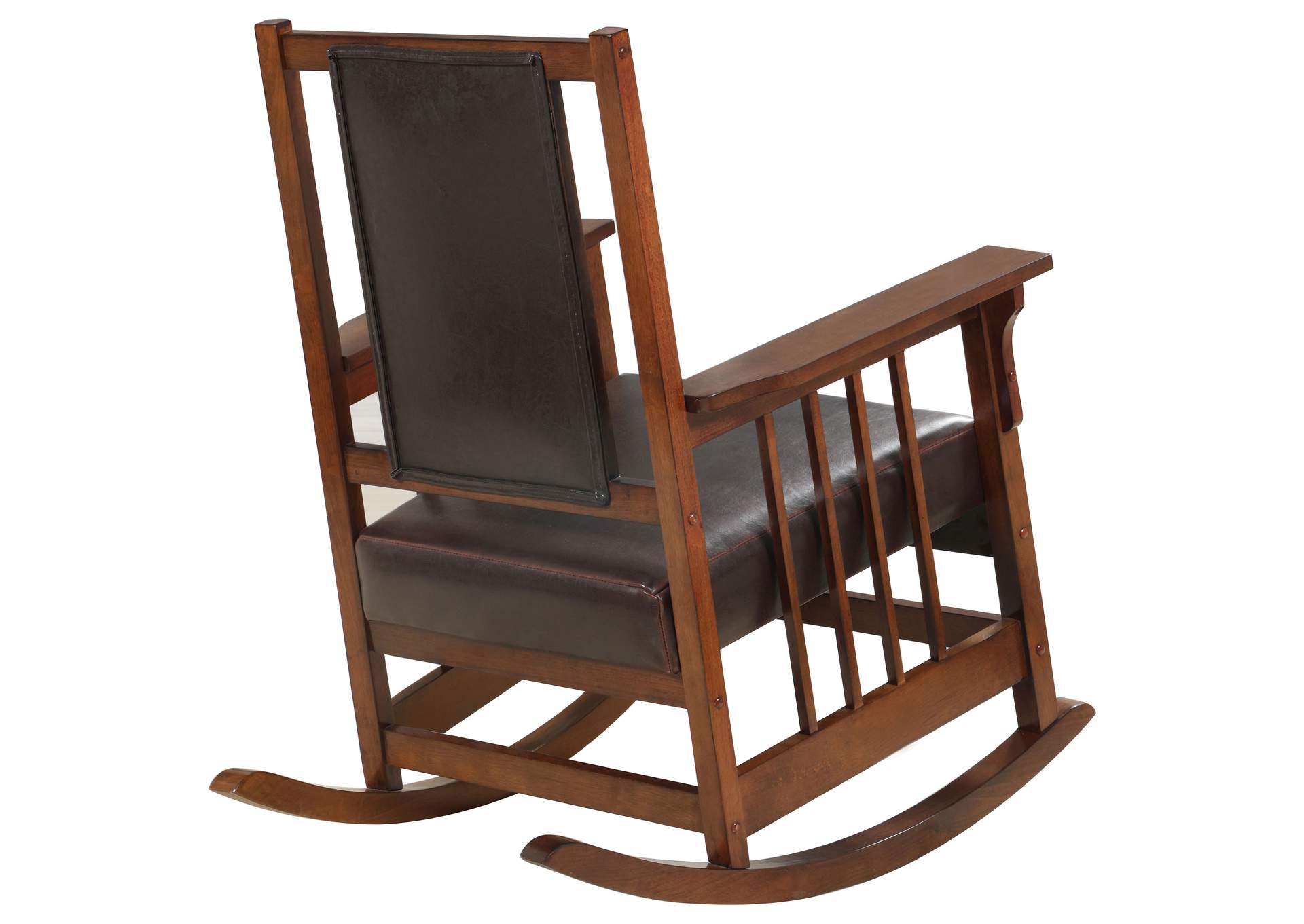 Ida Upholstered Rocking Chair Tobacco and Dark Brown,Coaster Furniture