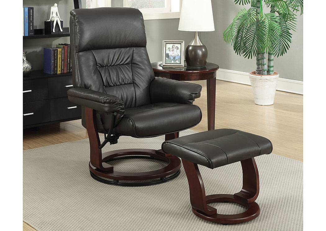 Black Chair With Ottoman,ABF Coaster Furniture